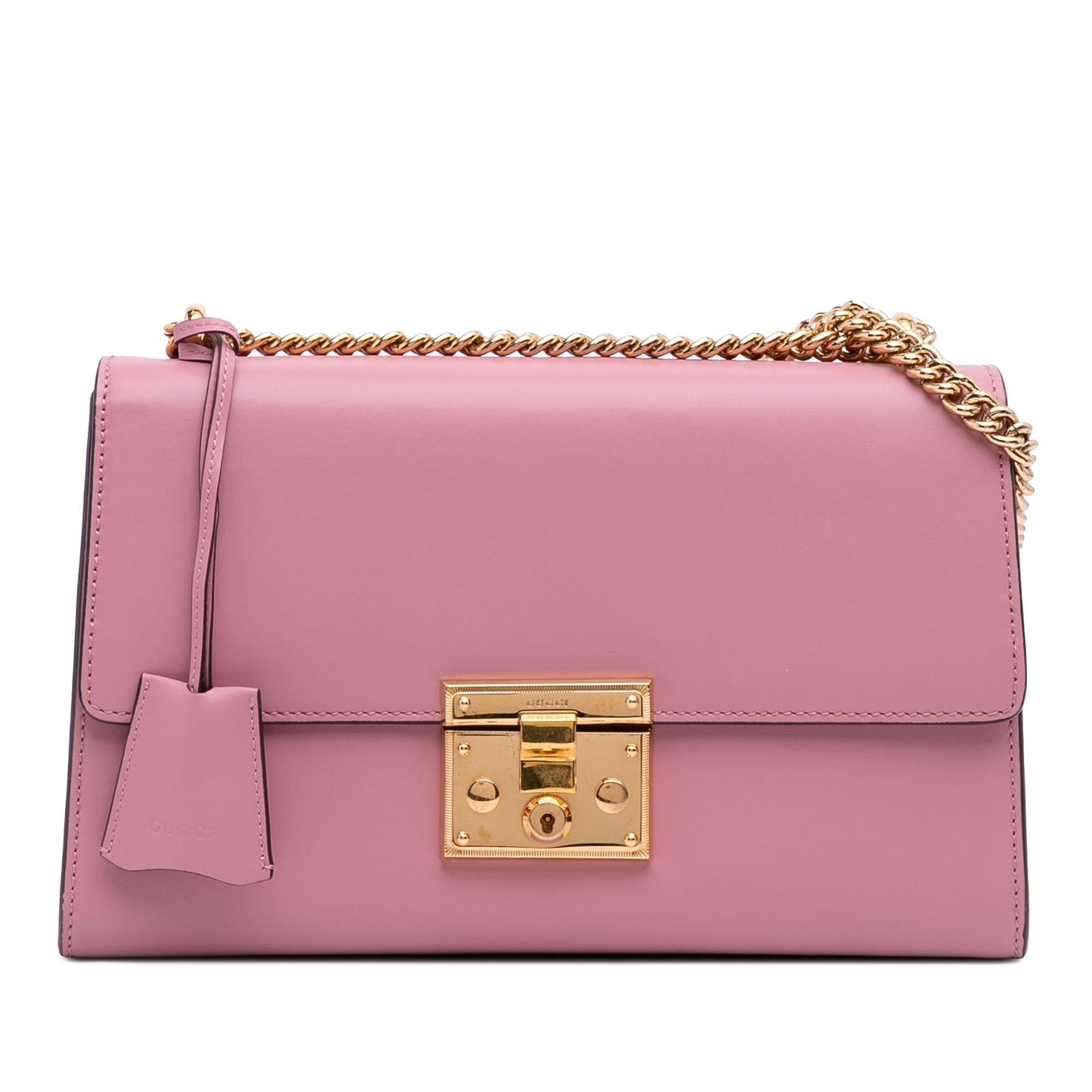 Gucci Padlock Leather Calf Pink Medium Shoulder Bag
