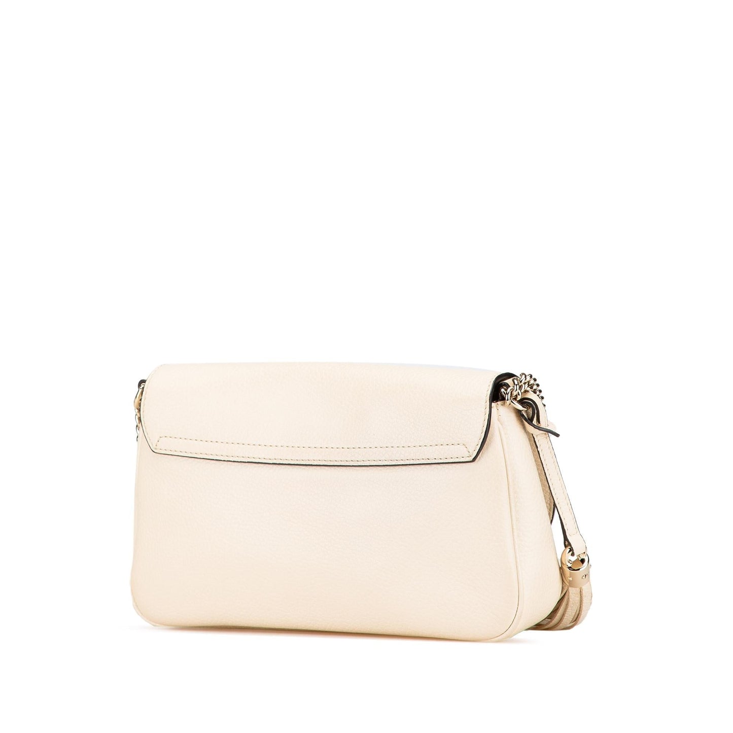 Gucci Soho Chain Flap Leather Calf White Medium Crossbody Bag