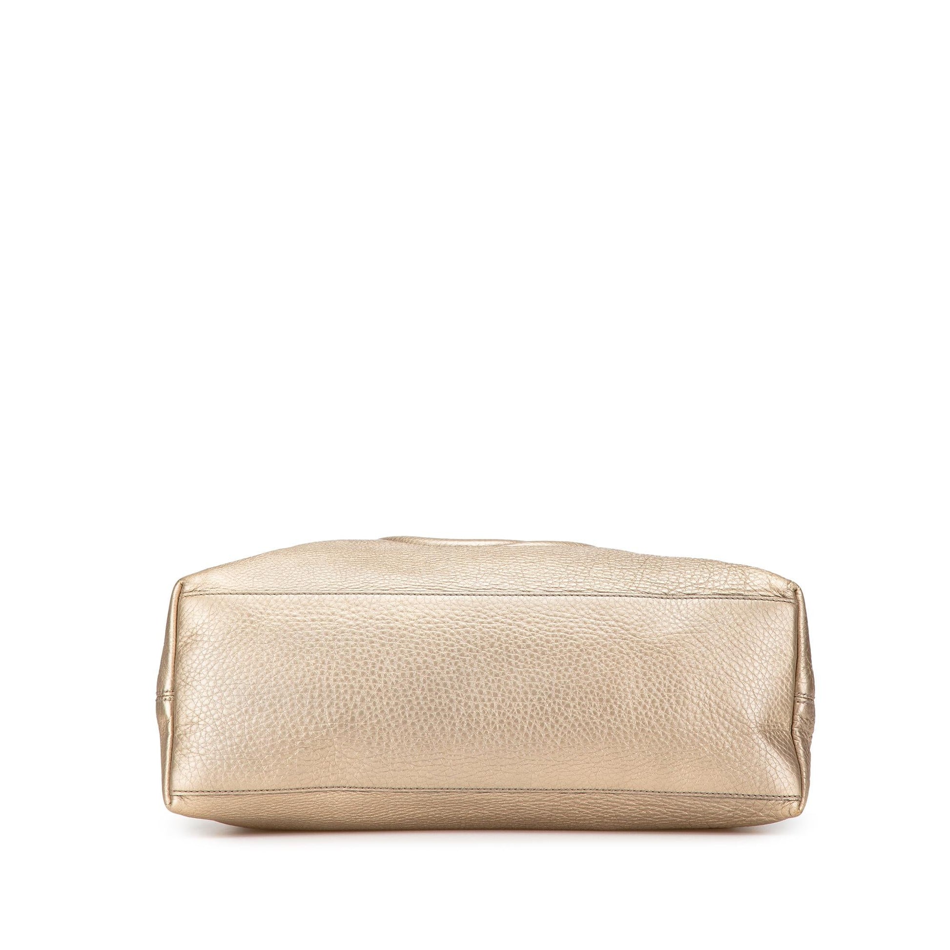 Gucci Soho Chain Leather Calf Gold Medium Tote Bag Chain Tote