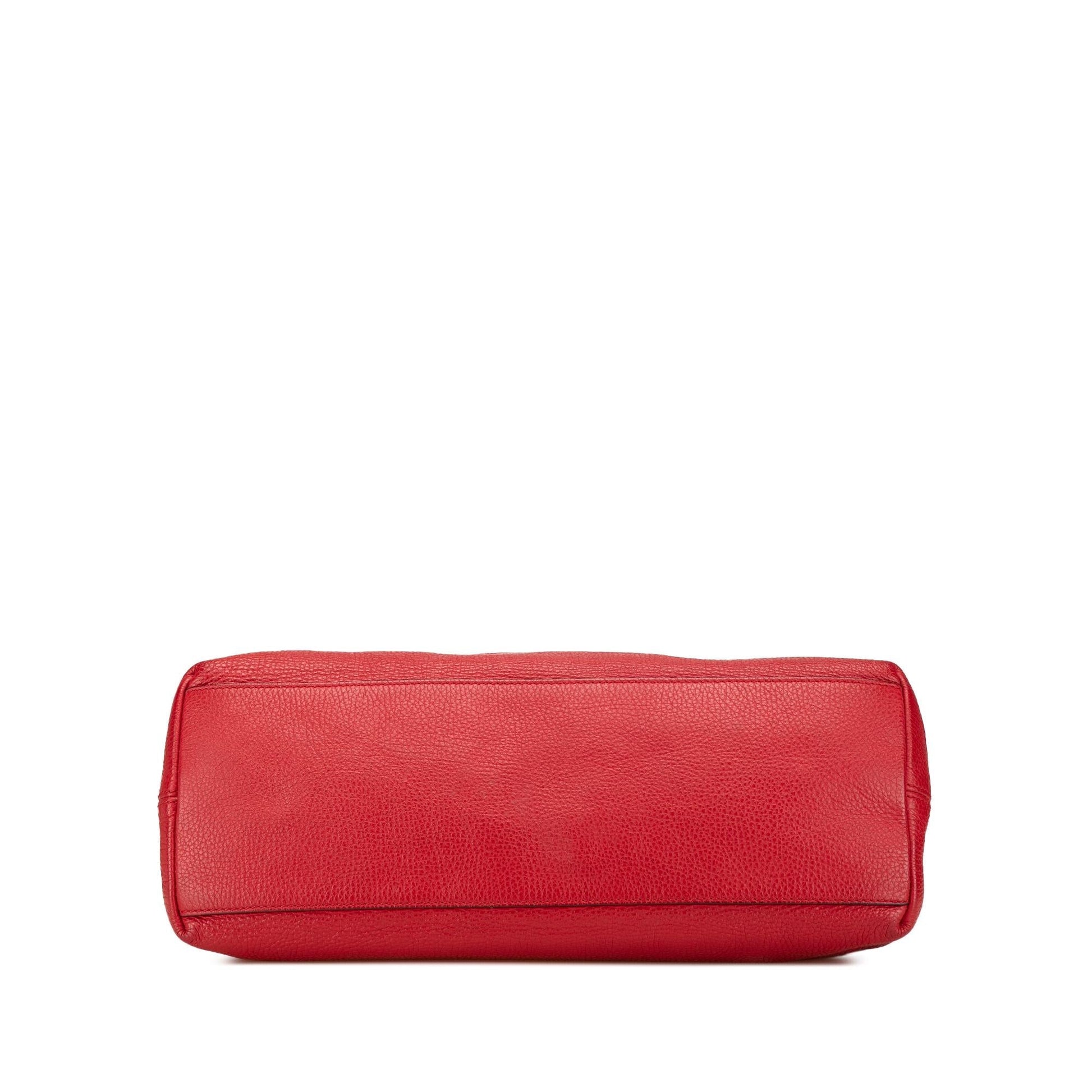Gucci Soho Chain Leather Calf Red Medium Tote Bag Tote 2