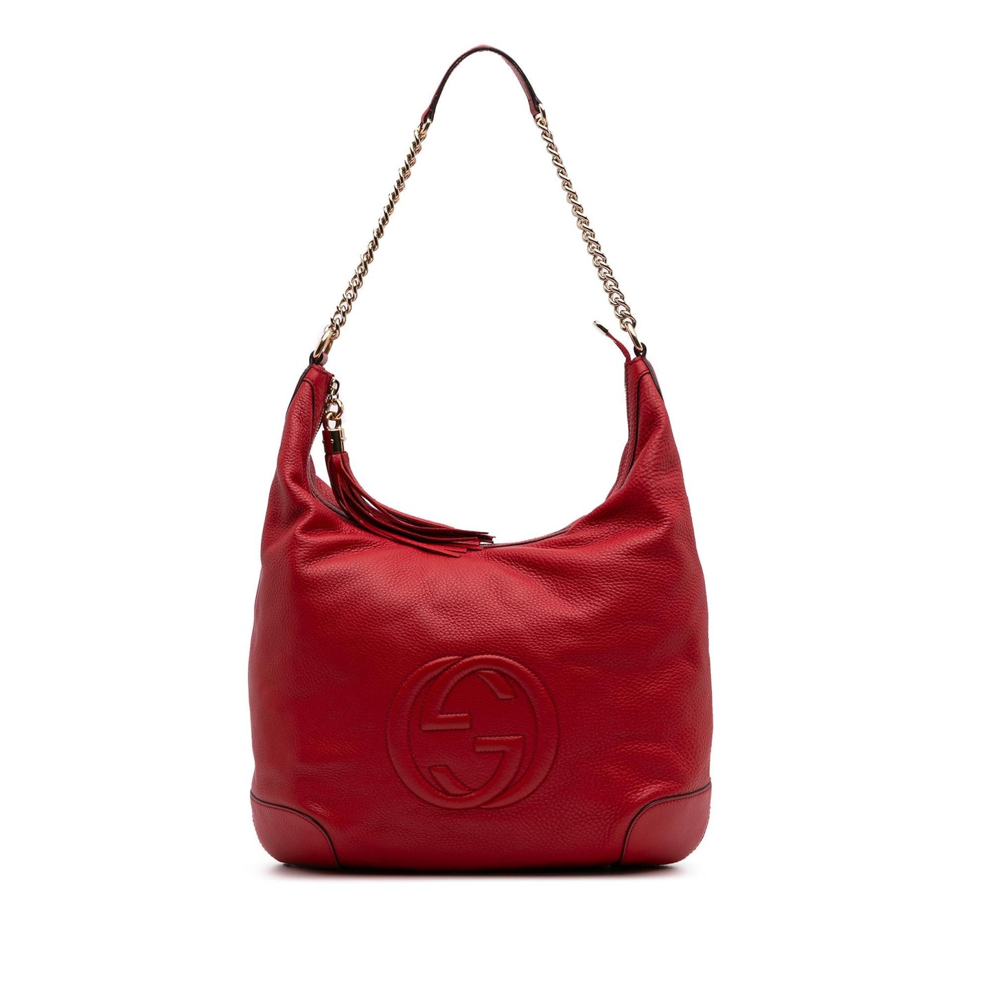 Gucci Soho Leather Calf Red Medium Shoulder Bag