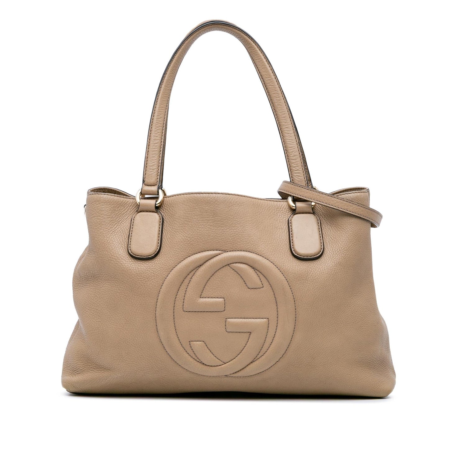 Gucci Soho Working Leather Calf Brown Medium Tote Bag