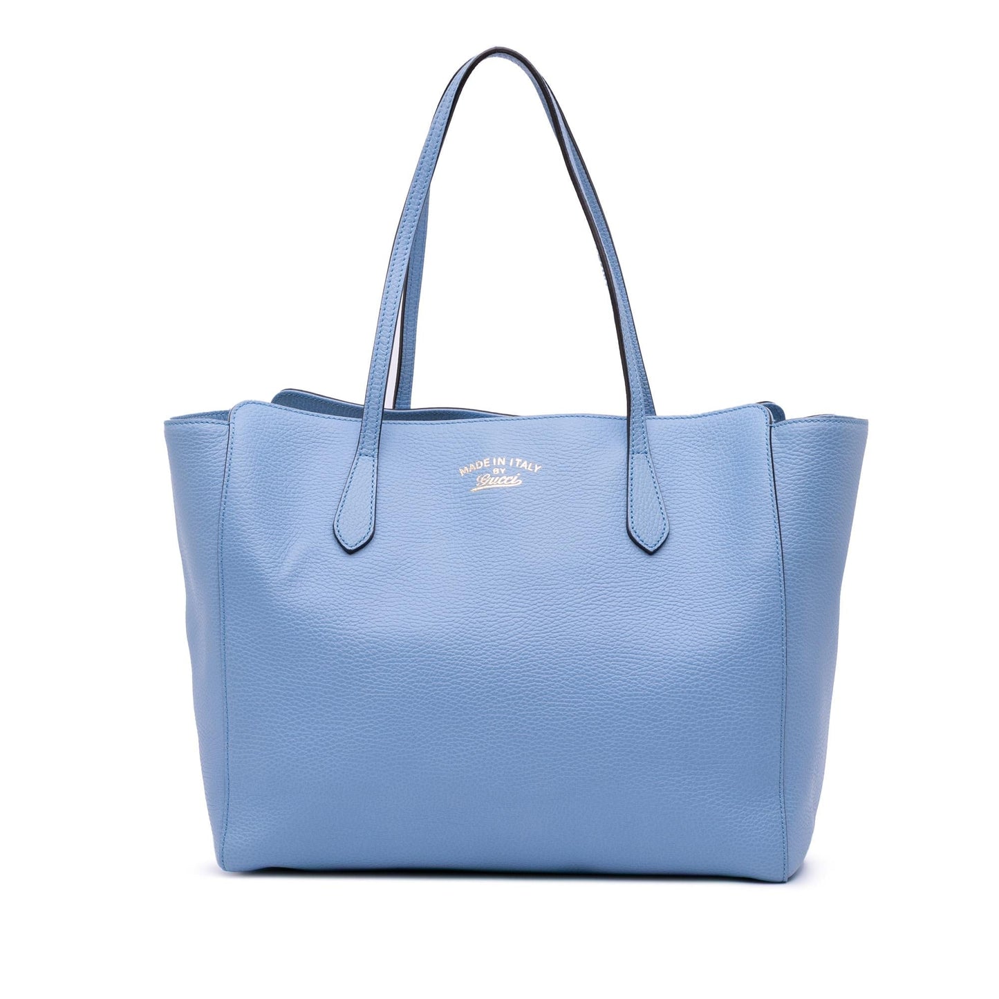 Gucci Swing Leather Calf Blue Medium Tote Bag