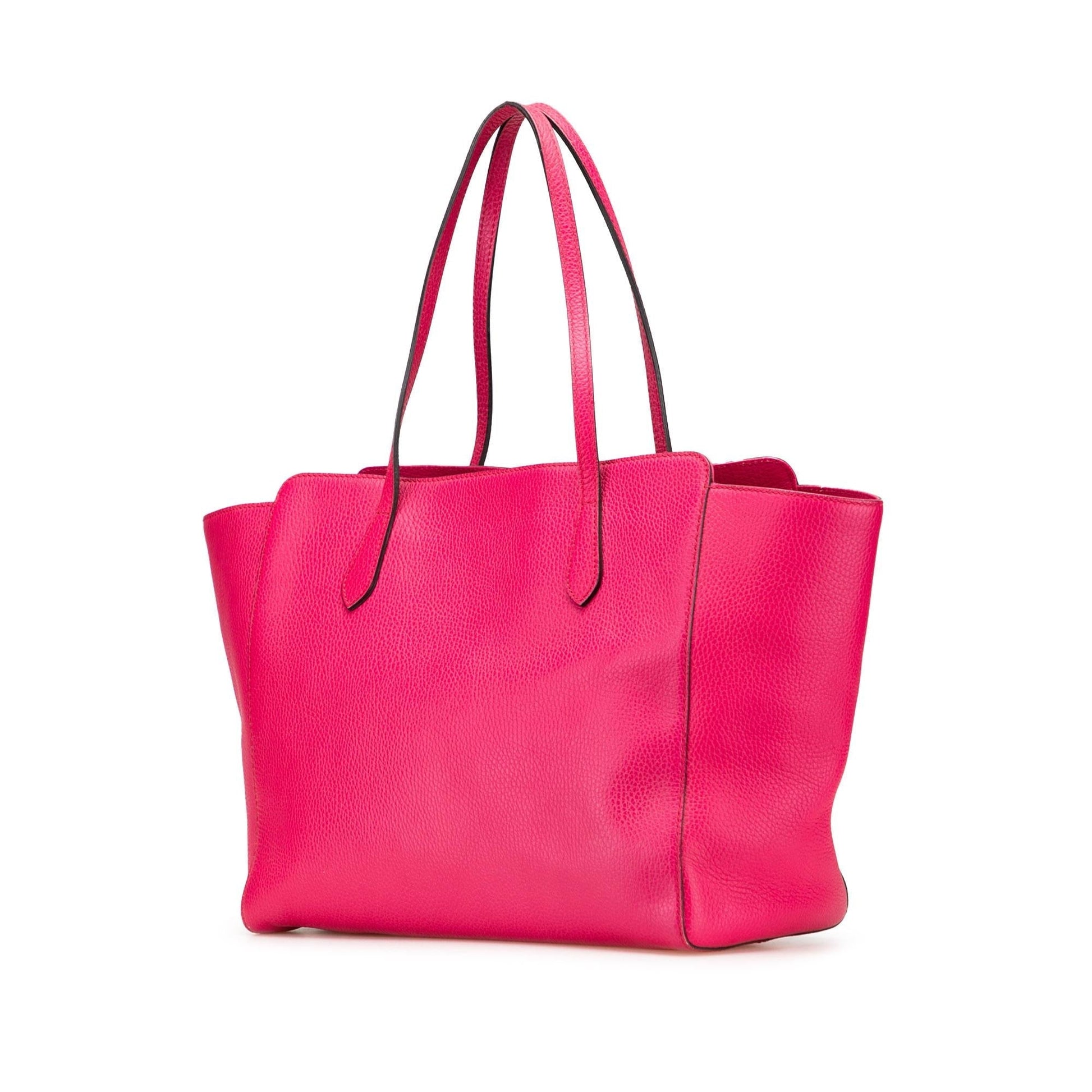 Gucci Swing Leather Calf Pink Medium Tote Bag