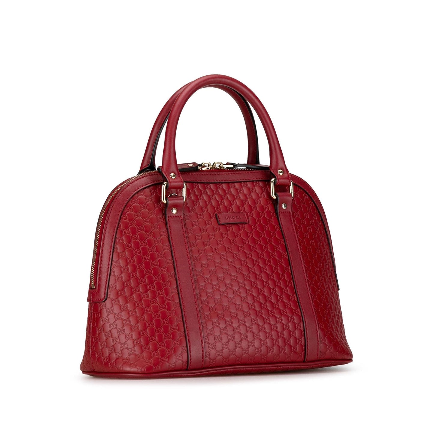 Gucci Microguccissima Dome SHG-hirV8A Calf Red Medium Satchel Bag