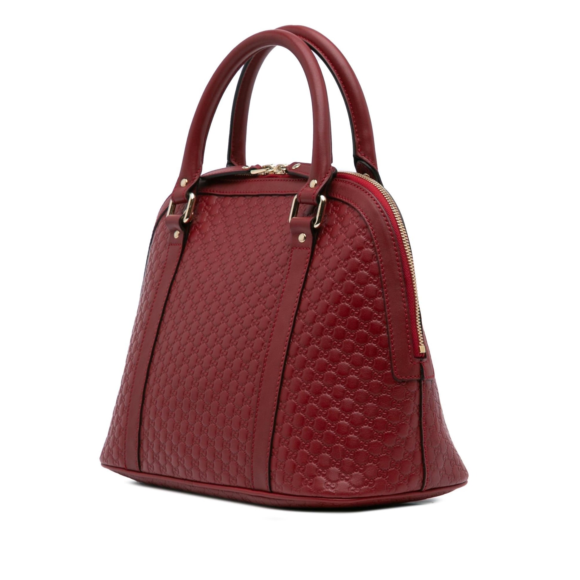 Gucci Microguccissima Dome Calf Red Medium Satchel Bag Satchel 4