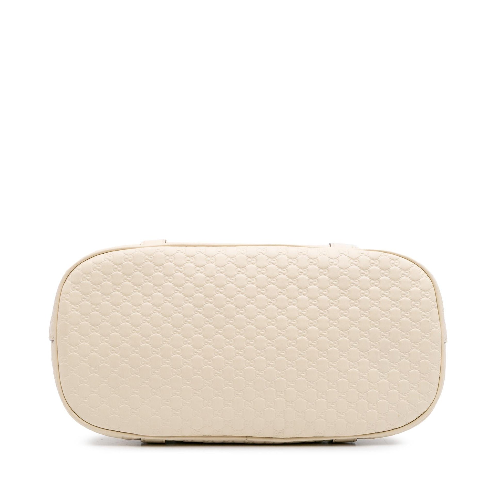 Gucci Microguccissima Dome Calf White Medium Satchel Bag