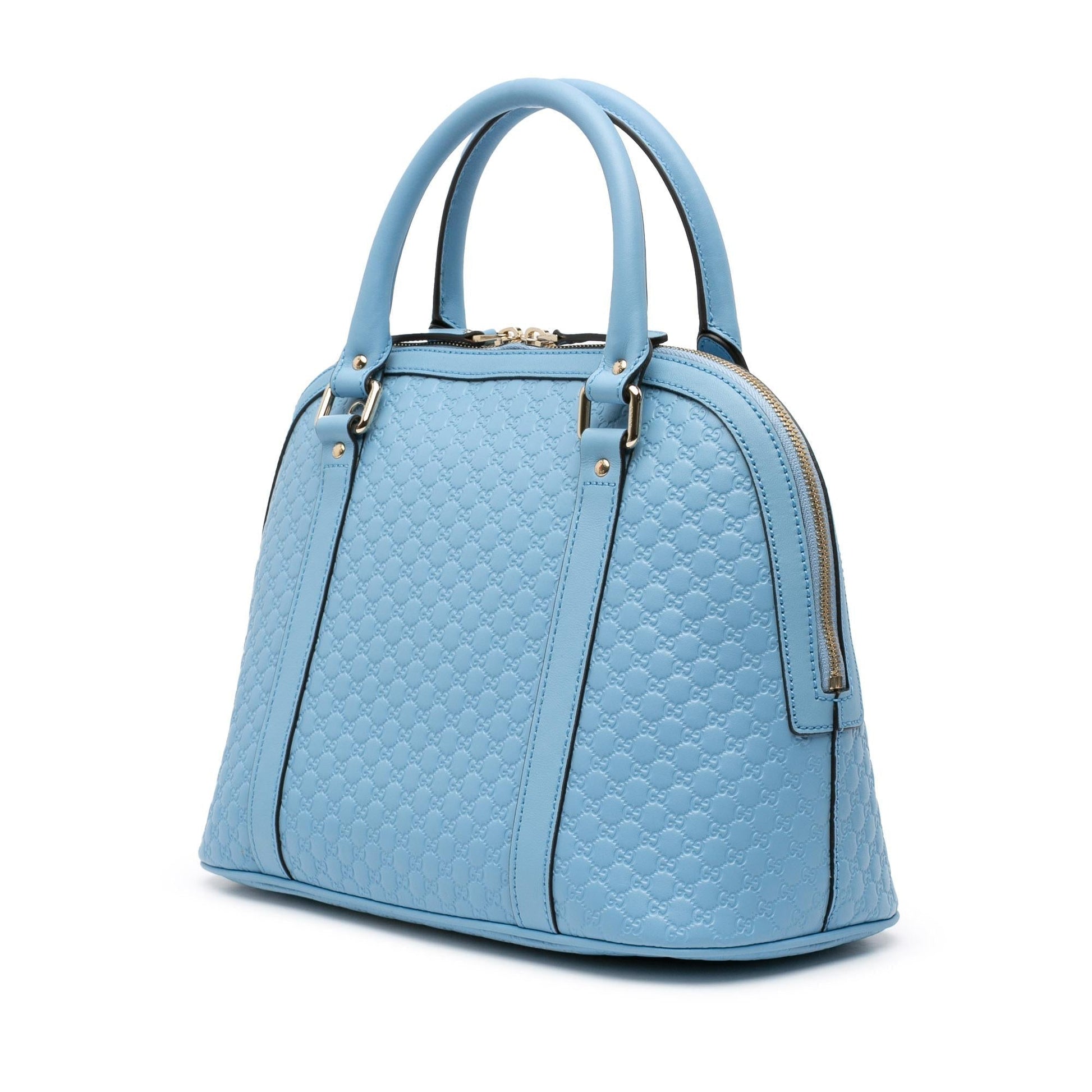 Gucci Microguccissima Dome Calf Blue Medium Satchel Bag Satchel 10