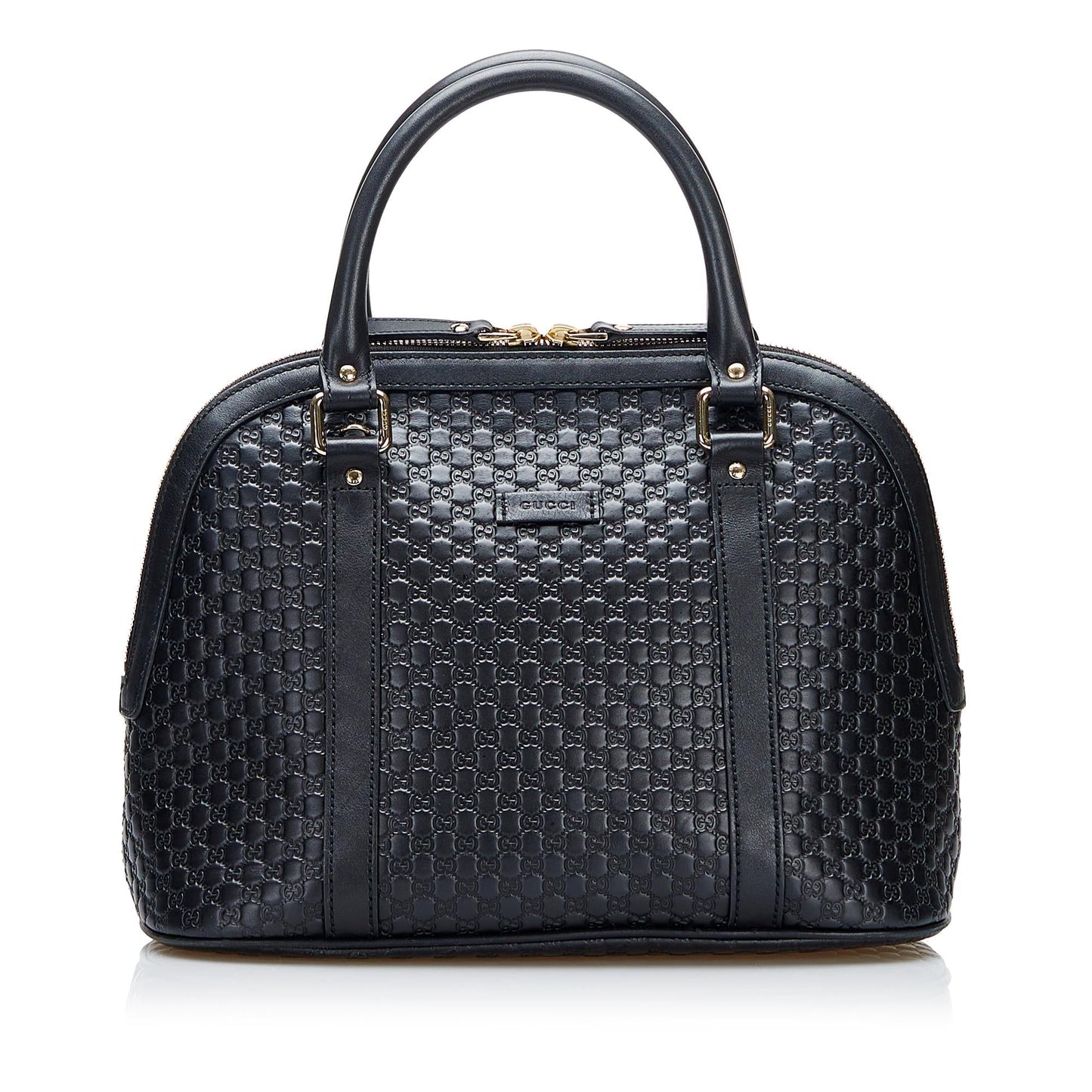 Gucci Microguccissima Dome SHG-7r4q0b Calf Black Medium Satchel Bag