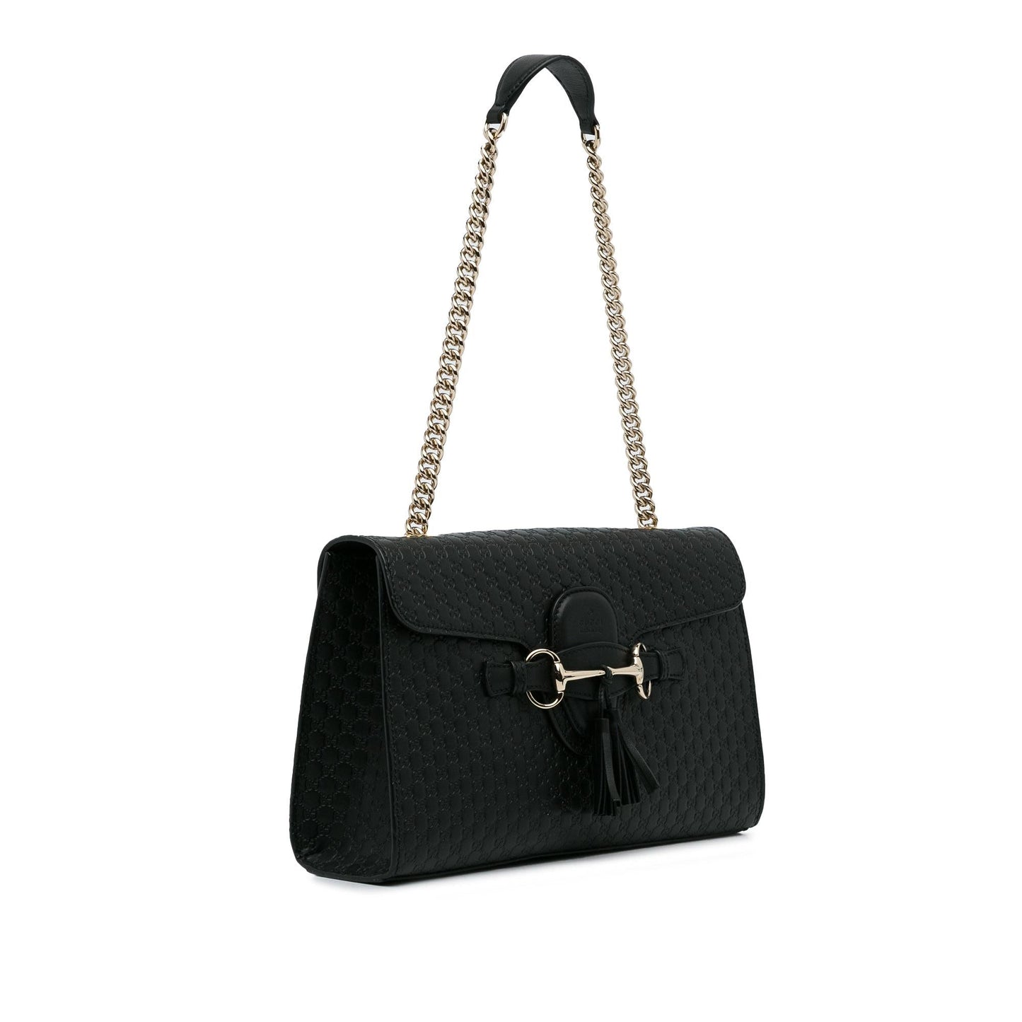 Gucci Microguccissima Emily SHG-l5AjPZ Calf Black Medium Shoulder Bag