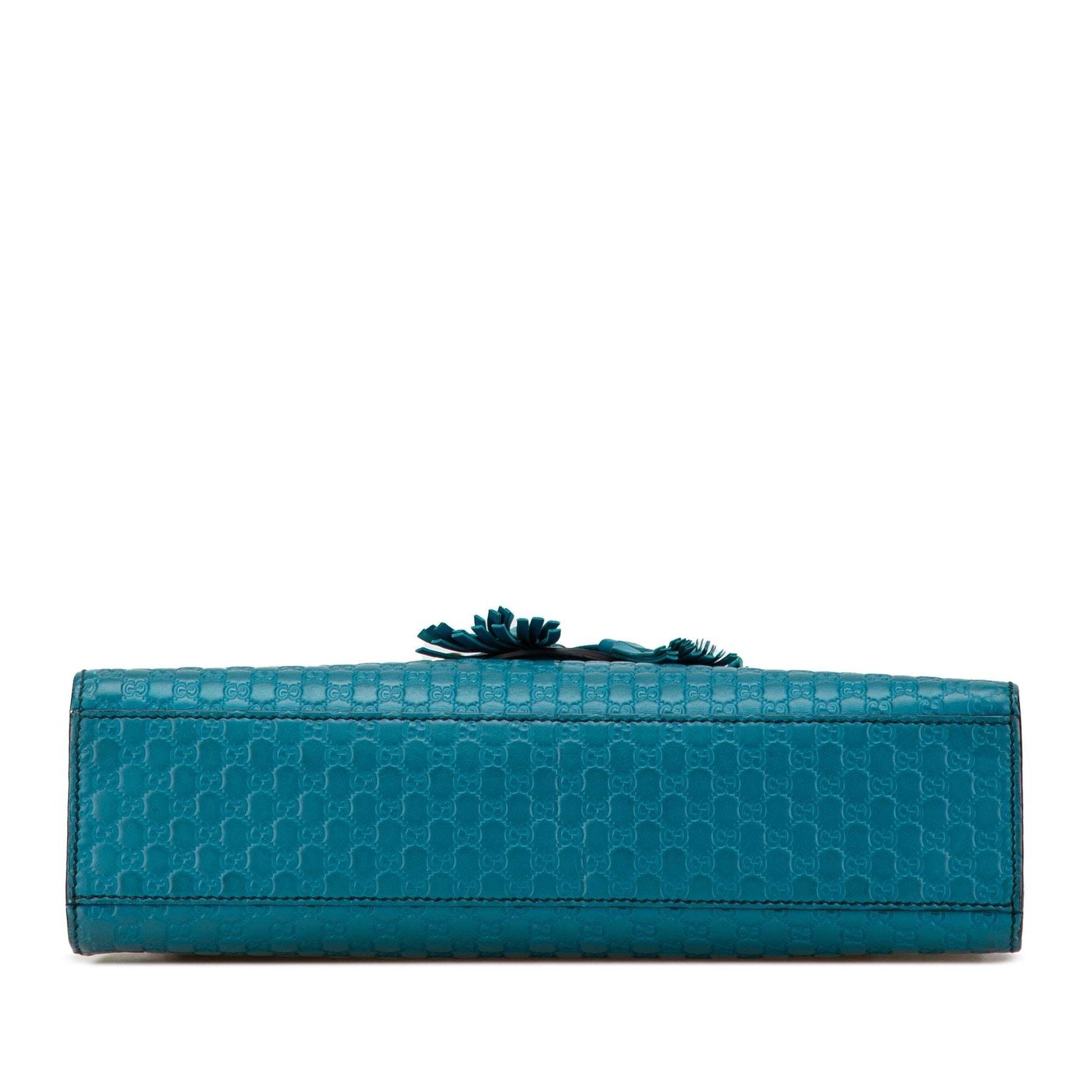 Gucci Microguccissima Emily Calf Blue Medium Shoulder Bag Shoulder Bag