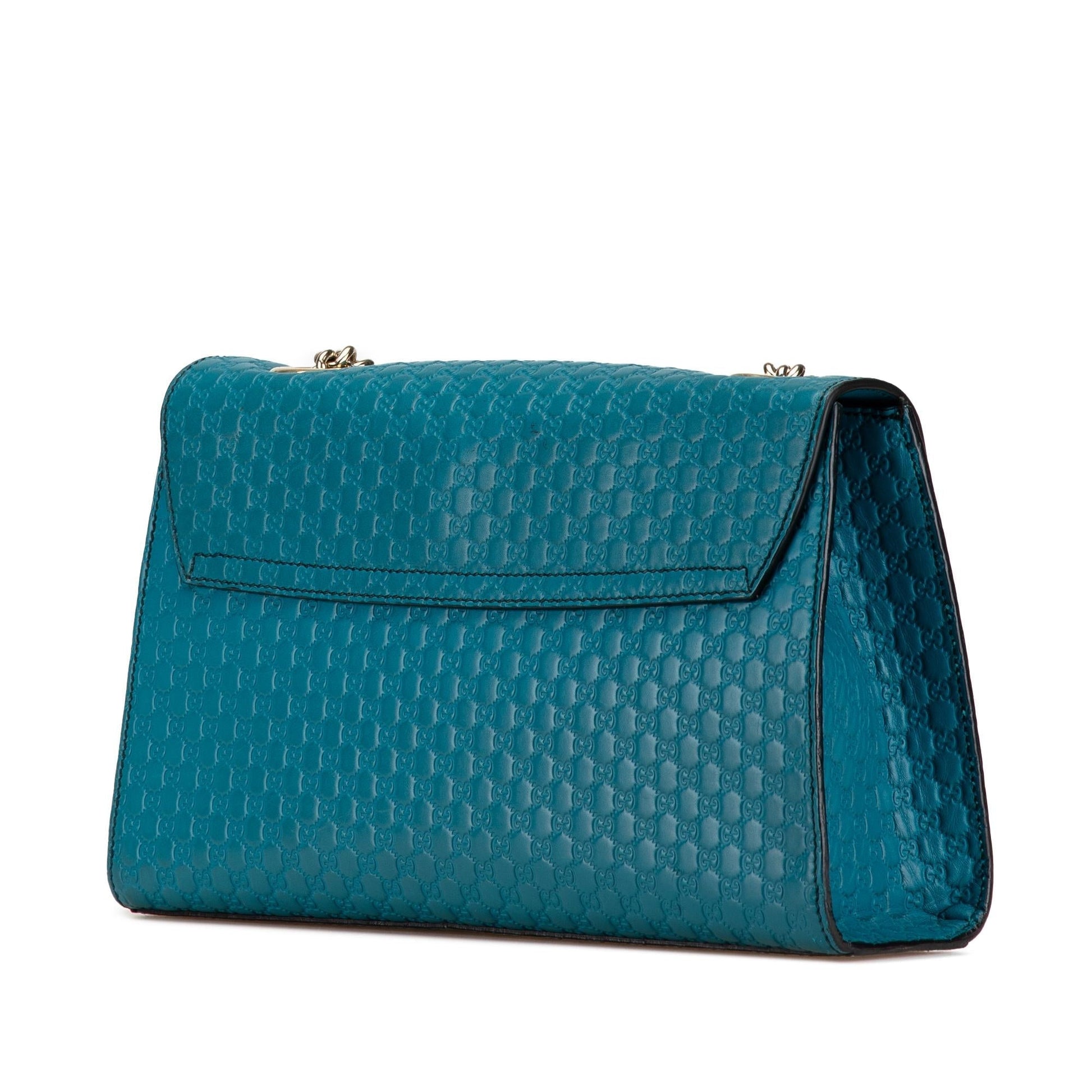 Gucci Microguccissima Emily Calf Blue Medium Shoulder Bag Shoulder Bag