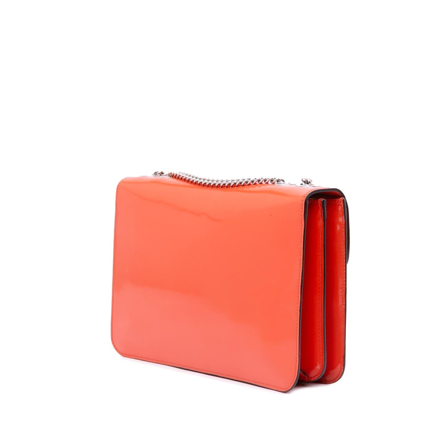 Gucci Dollar Interlocking G Leather Patent Orange Medium Crossbody Bag
