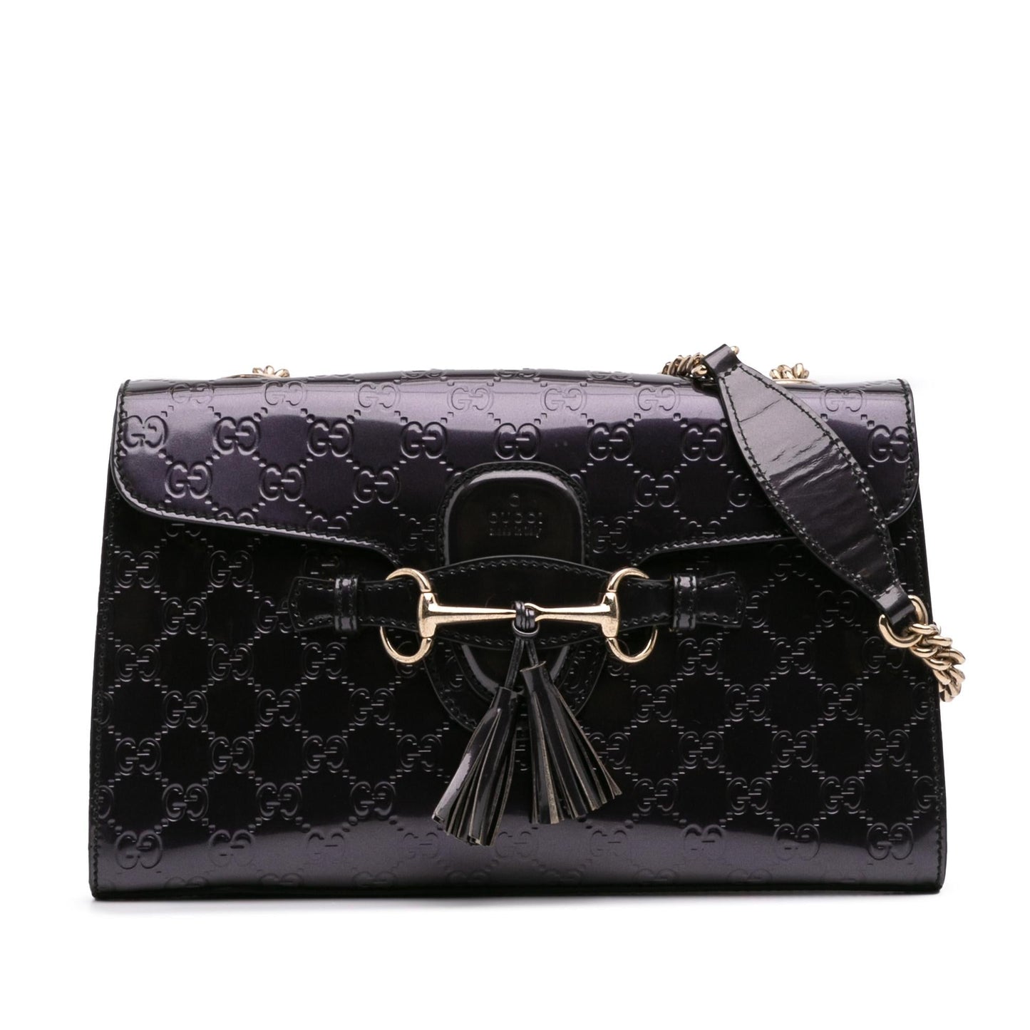 Gucci Guccissima Emily Leather Patent Medium Shoulder Bag Bag 1
