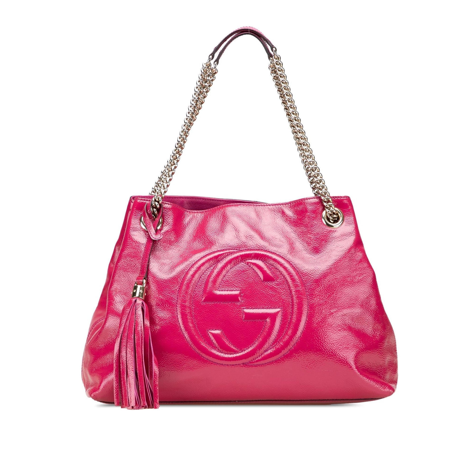 Gucci Soho Patent Medium Chain Tote Bag Tote 3