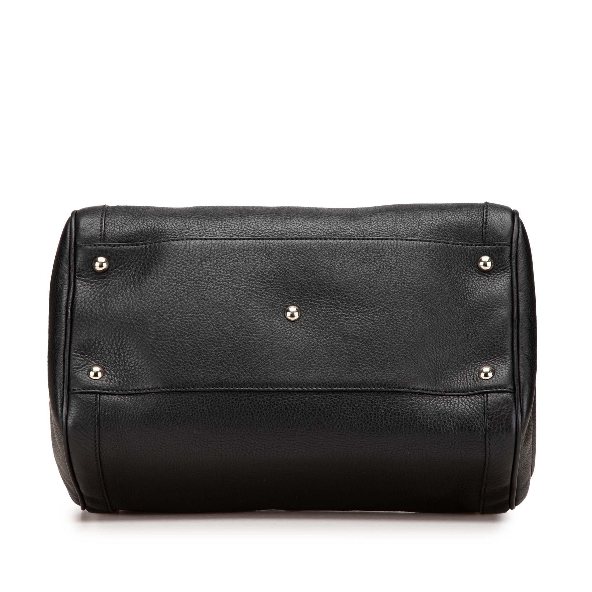 Gucci Pebbled Soho Boston Calf Calfskin Black Medium Satchel Bag Bag 5