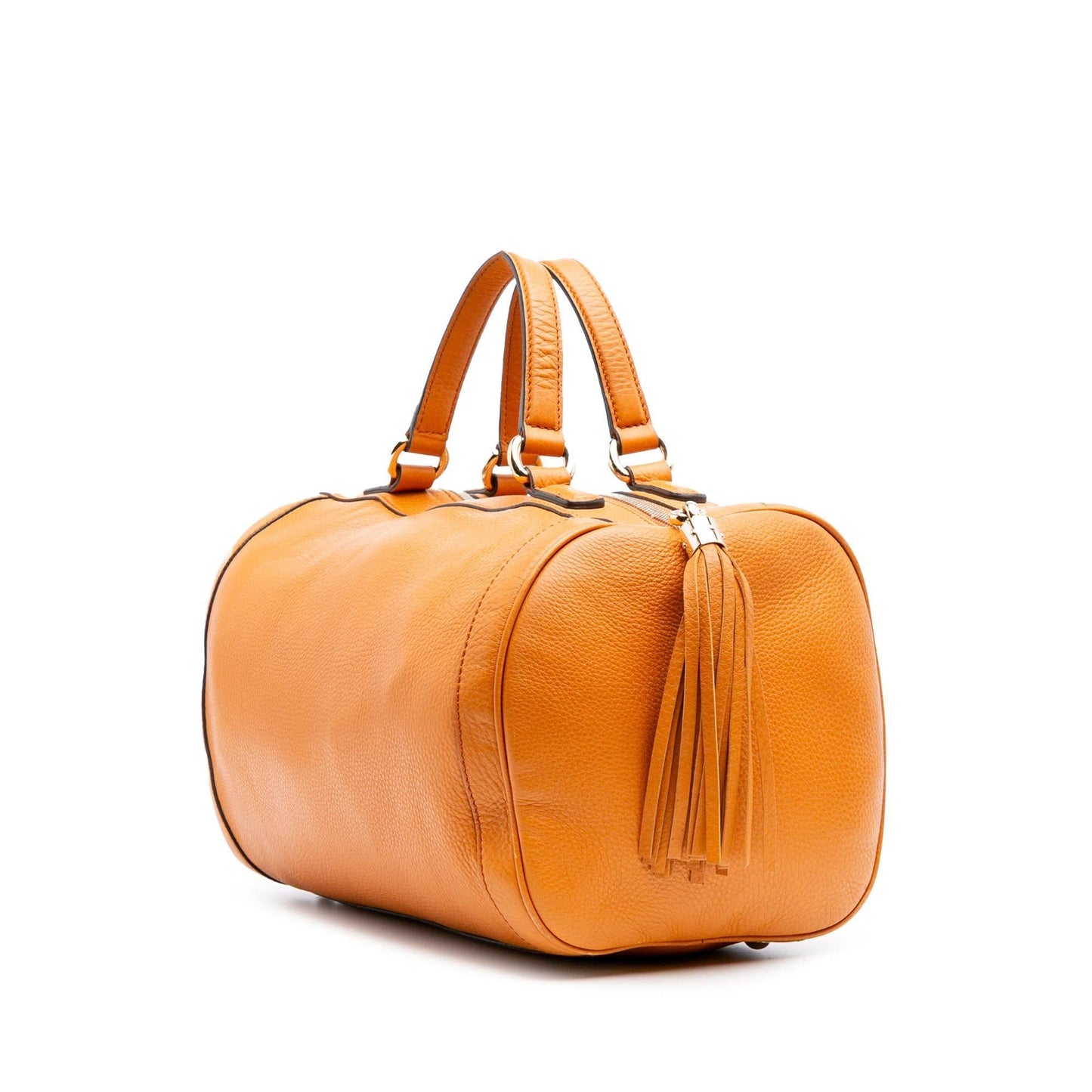 Gucci Pebbled Soho Boston Calf Calfskin Orange Medium Satchel Bag Bag 4