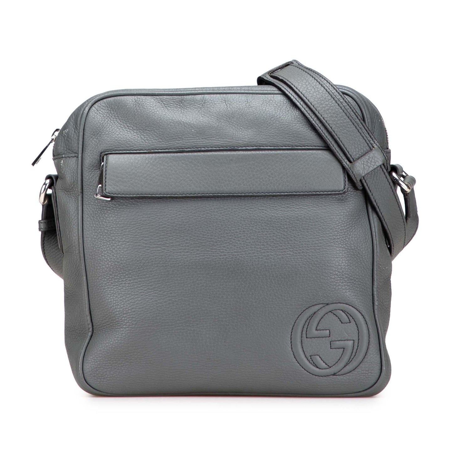 Gucci Pebbled Soho Messenger Calfskin Medium Crossbody Bag
