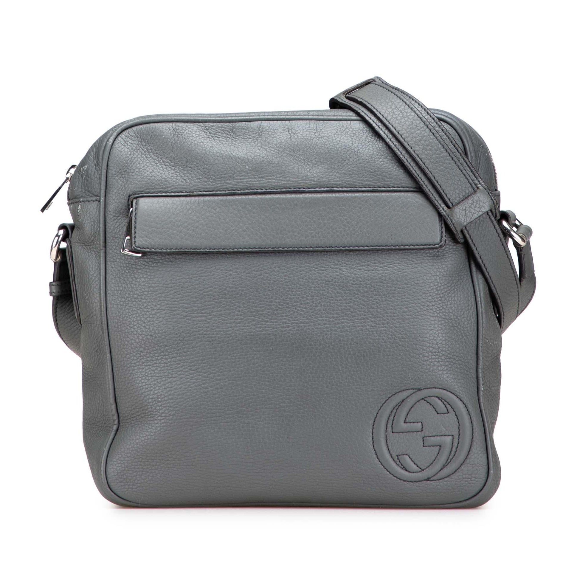 Gucci Pebbled Soho Messenger Calfskin Medium Crossbody Bag