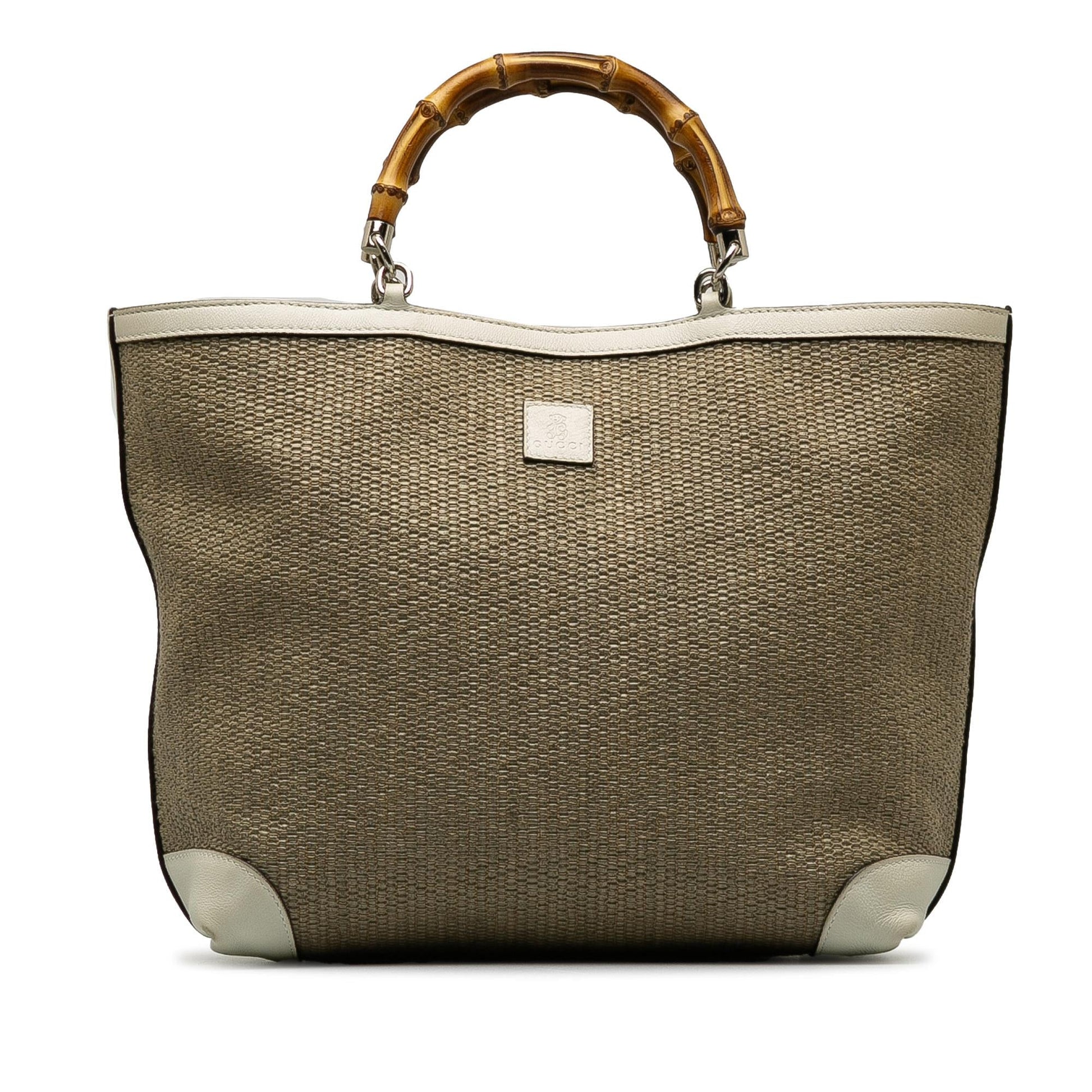 Gucci Bamboo Shopper SHG-lv32Tc Raffia Brown Medium Tote Bag