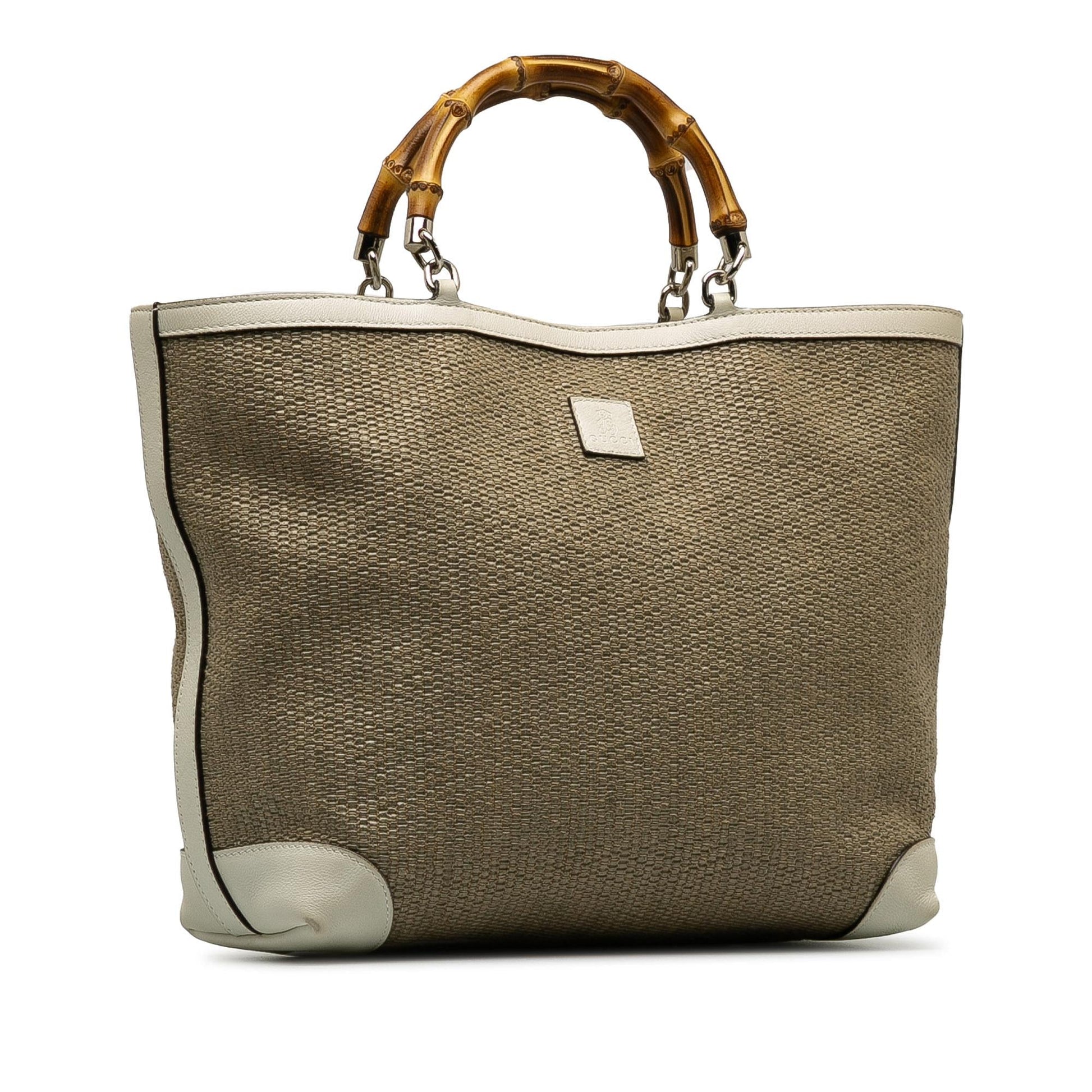 Gucci Bamboo Shopper SHG-lv32Tc Raffia Brown Medium Tote Bag