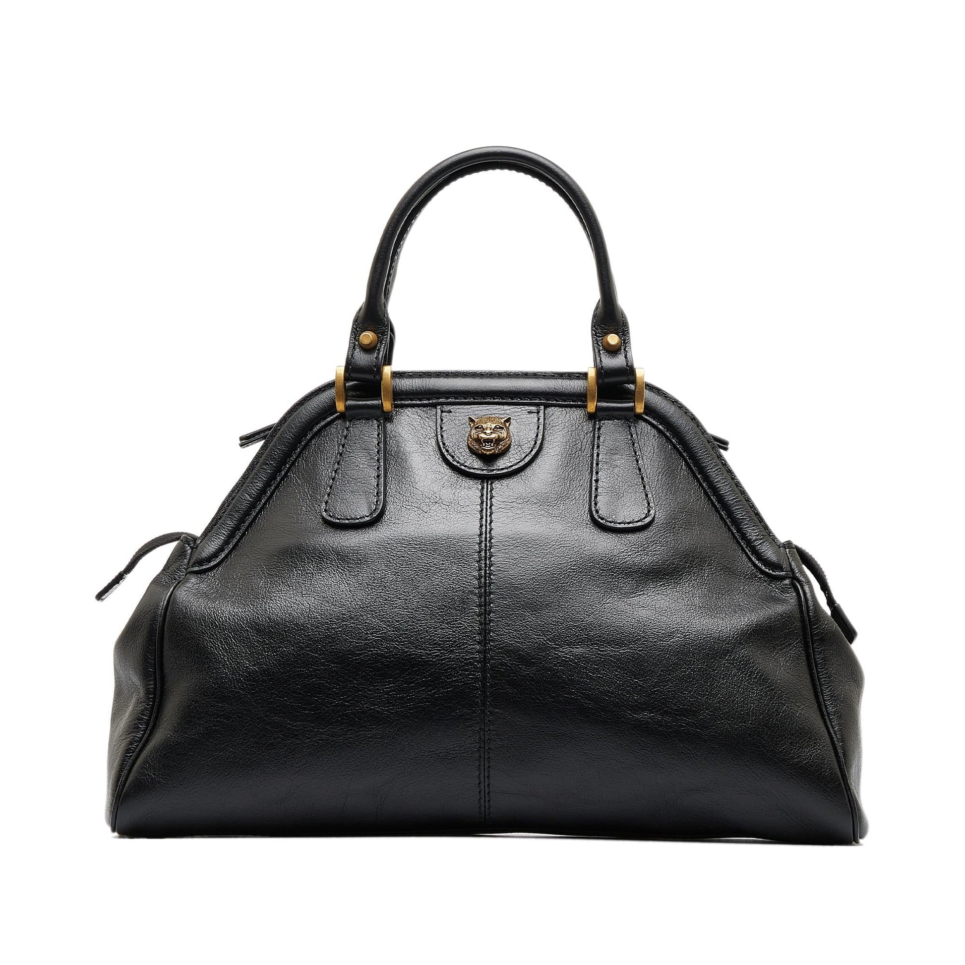 Gucci Re Belle SHG-PSIib9 Calf Black Medium Top Handle Satchel Bag