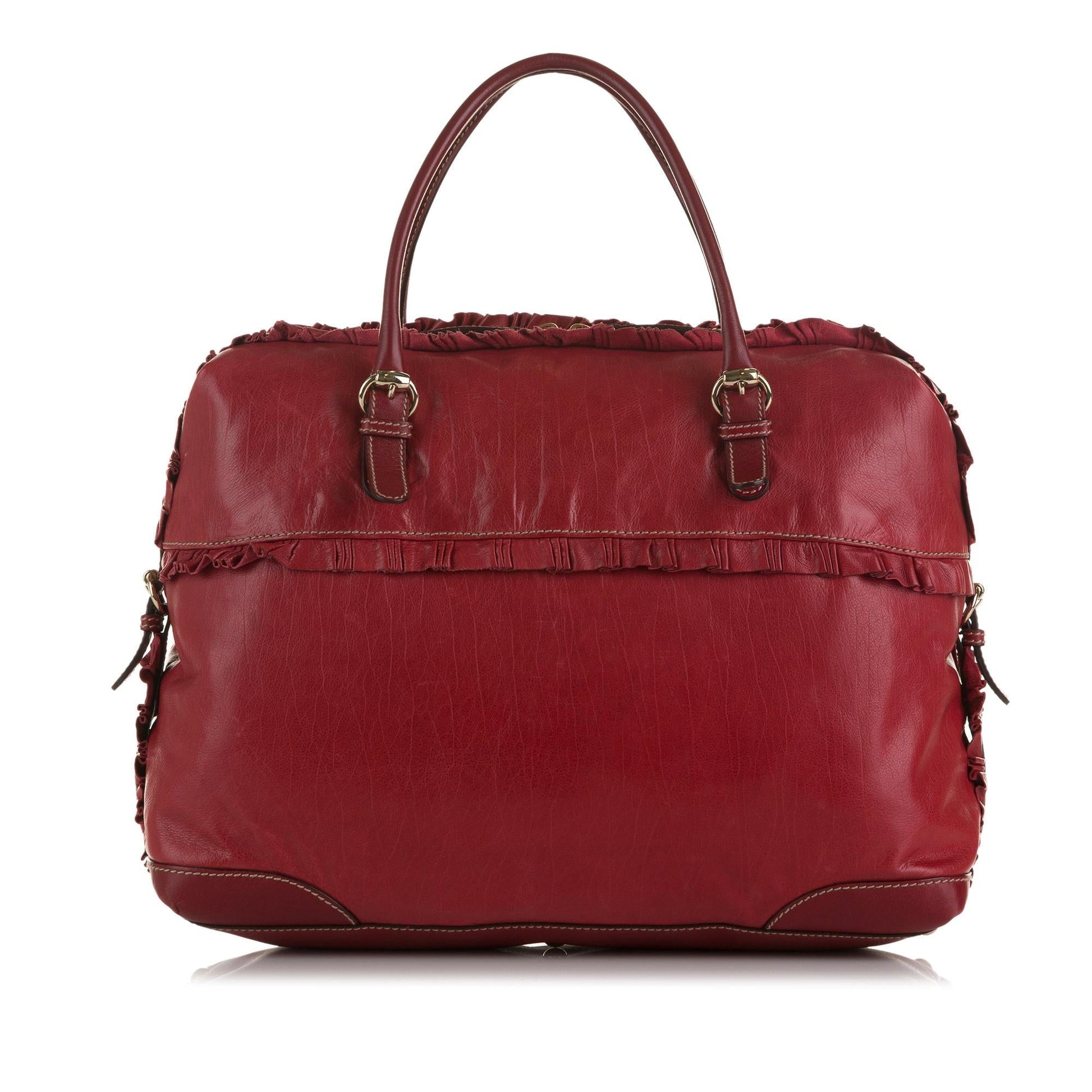 Gucci Sabrina SHG-EUoQpG Calf Red Medium Satchel Bag