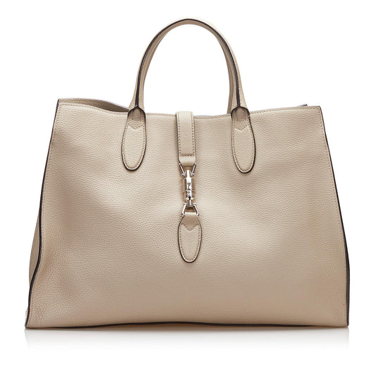 Gucci Soft Jackie SHG-yZBb51 Calf Brown Medium Tote Bag