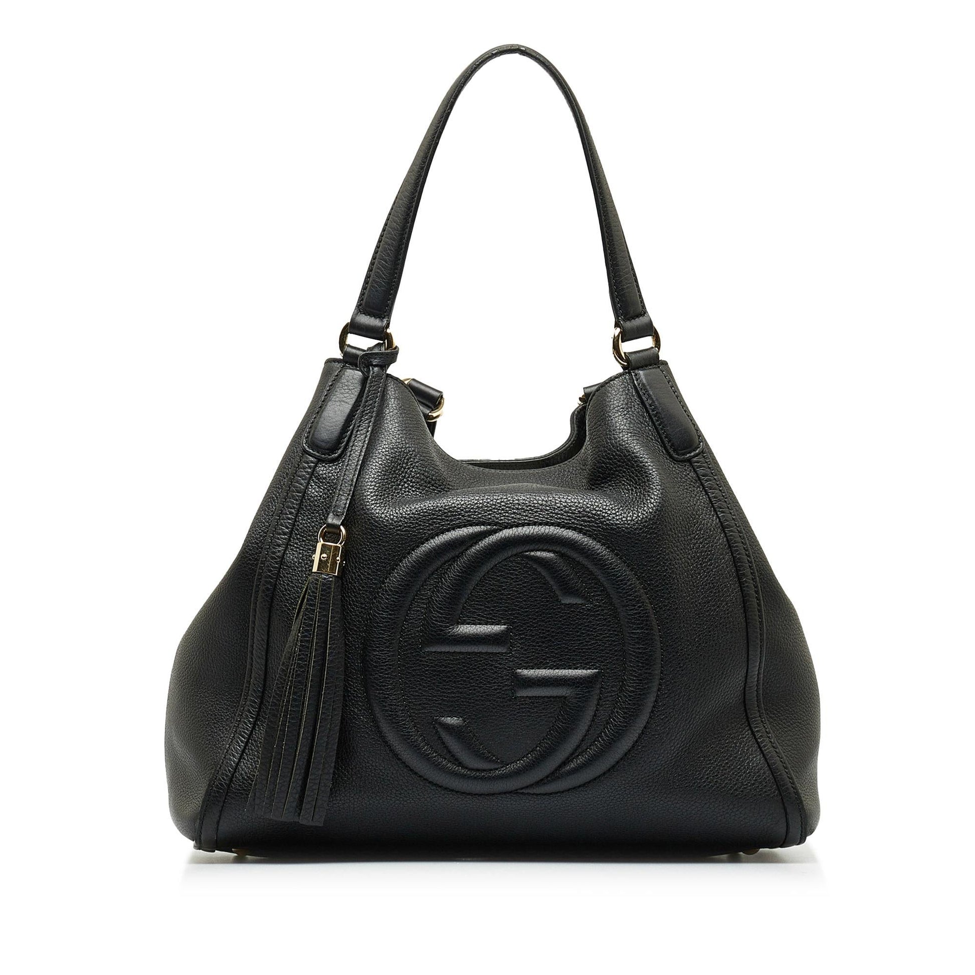 Gucci Soho Cellarius SHG-mnOvPF Calf Black Medium Tote Bag