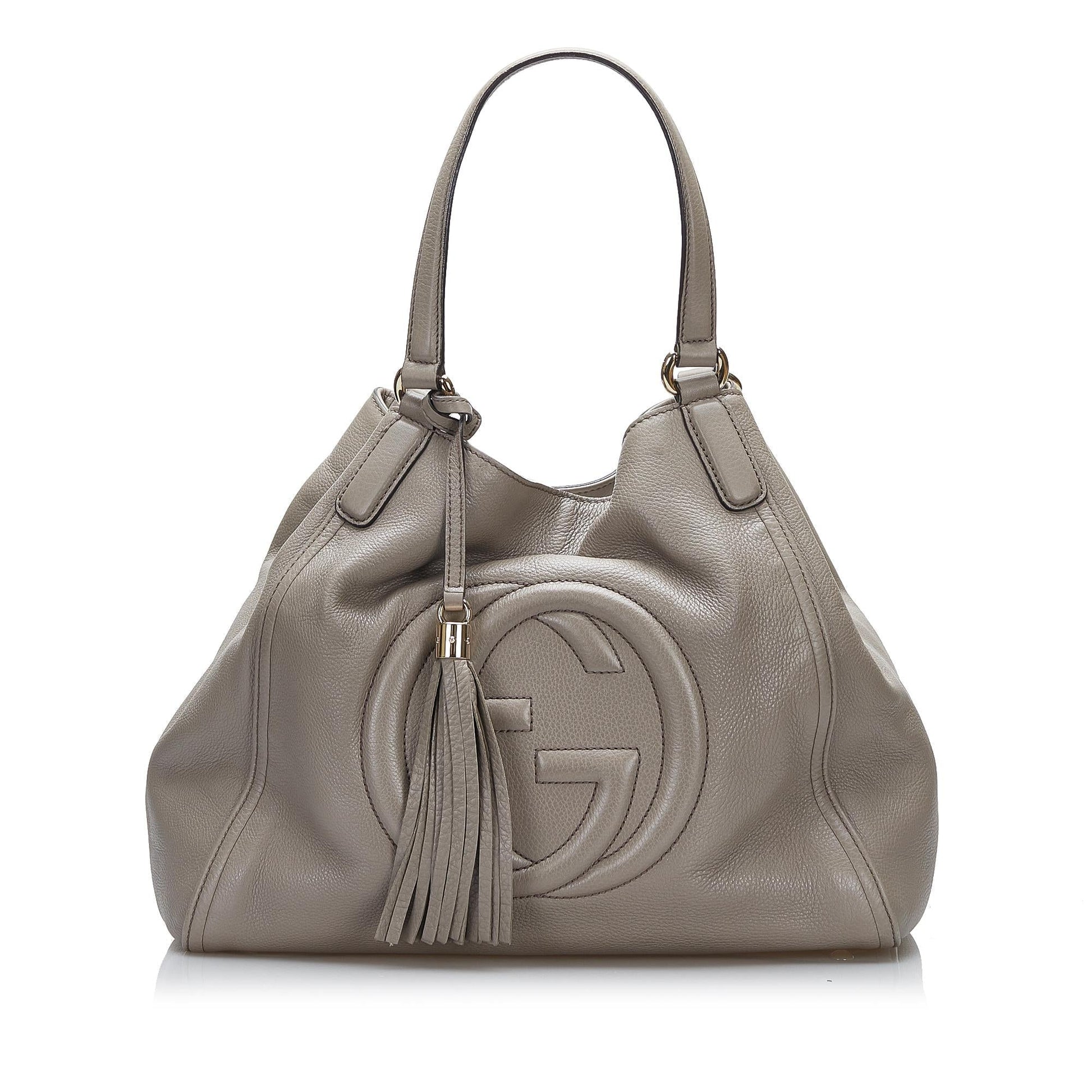 Gucci Soho Cellarius SHG-Id0Ys1 Calf Grey Medium Tote Bag
