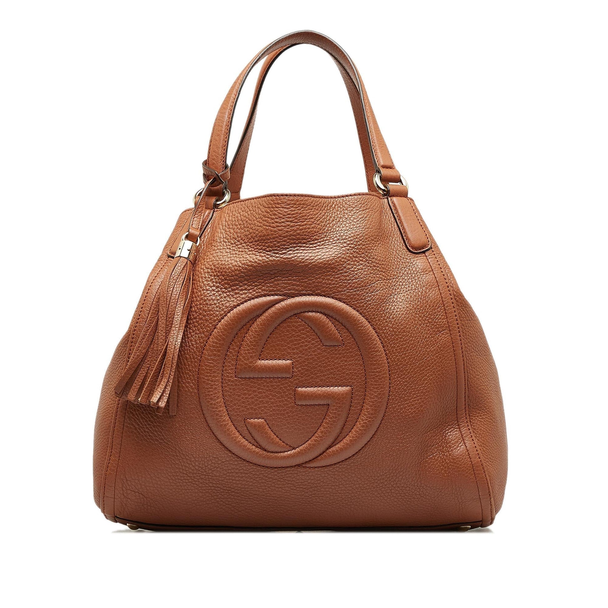Gucci Soho Cellarius SHG-TjpdZ0 Calf Brown Medium Tote Bag