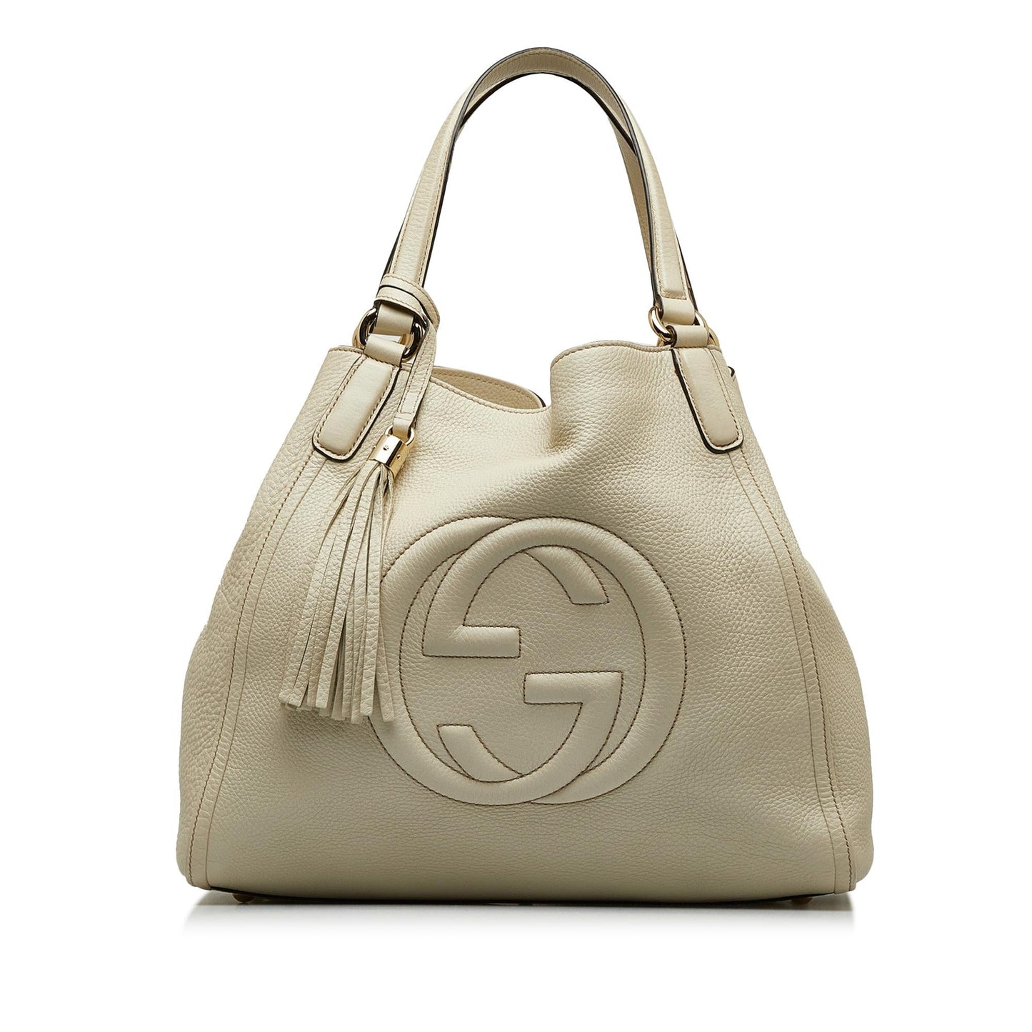 Gucci Soho Cellarius SHG-YvXL7b Calf White Medium Tote Bag