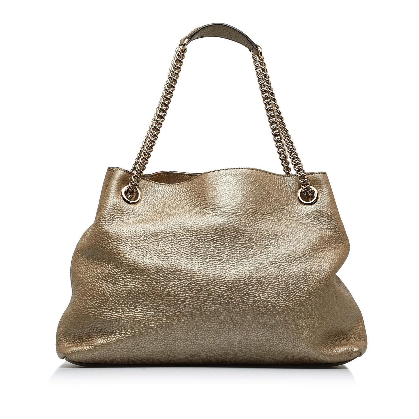 Gucci Soho SHG-C443qt Calf Gold Medium Chain Tote Bag