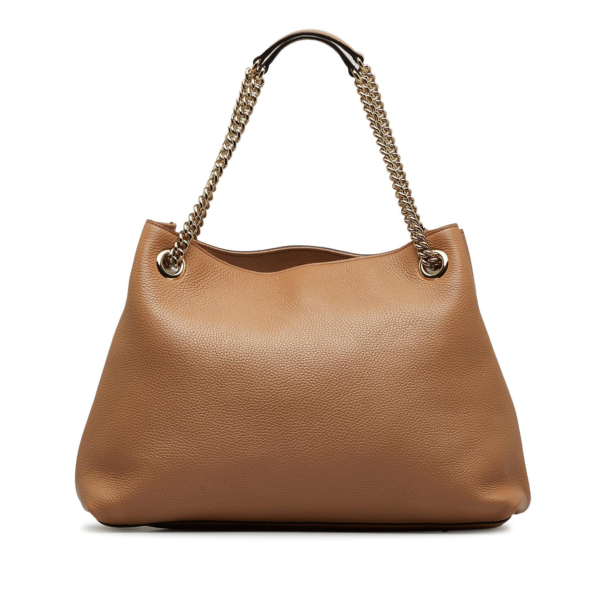 Gucci Soho SHG-z86Ecn Calf Brown Medium Chain Tote Bag