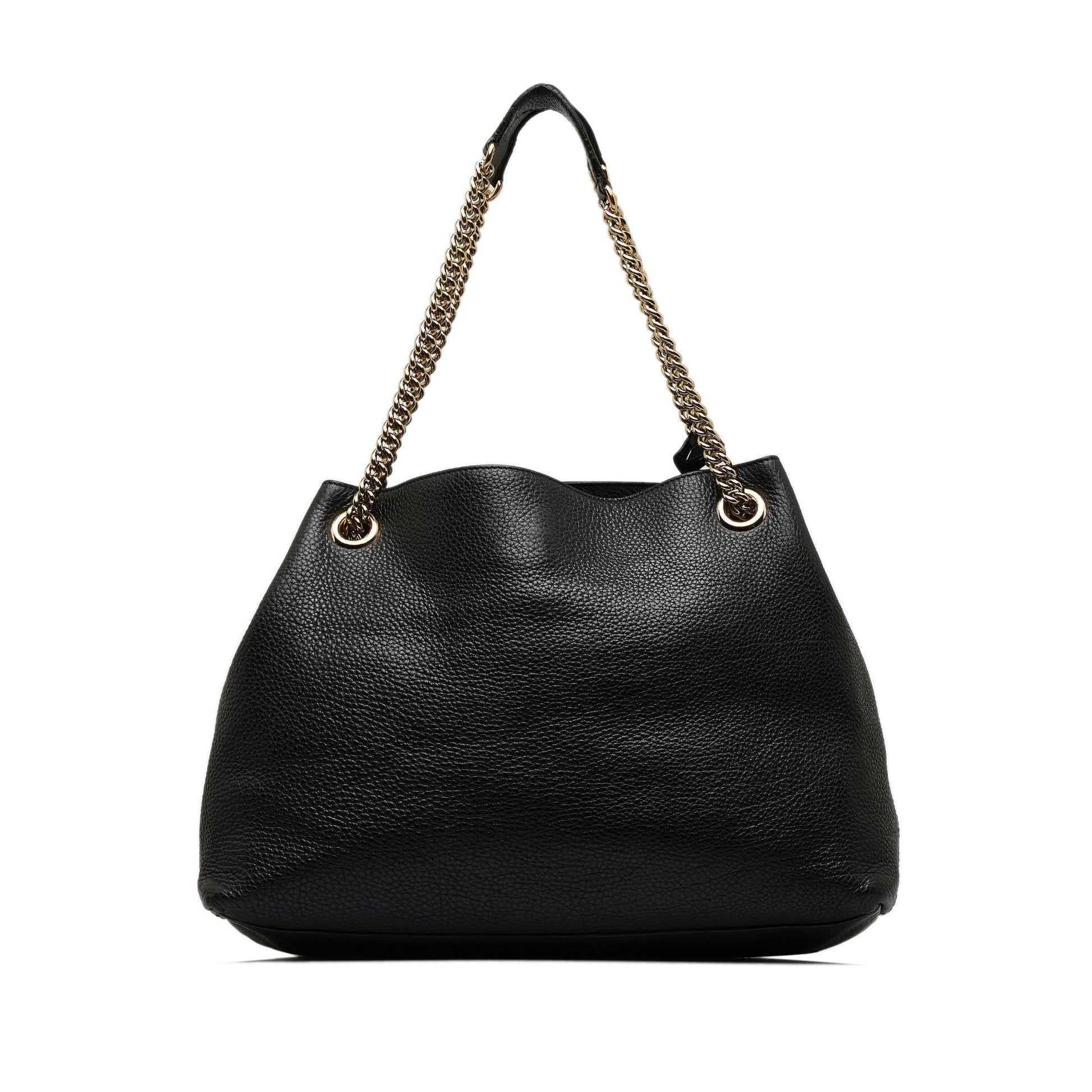 Gucci Soho SHG-vaekVp Calf Black Medium Chain Tote Bag