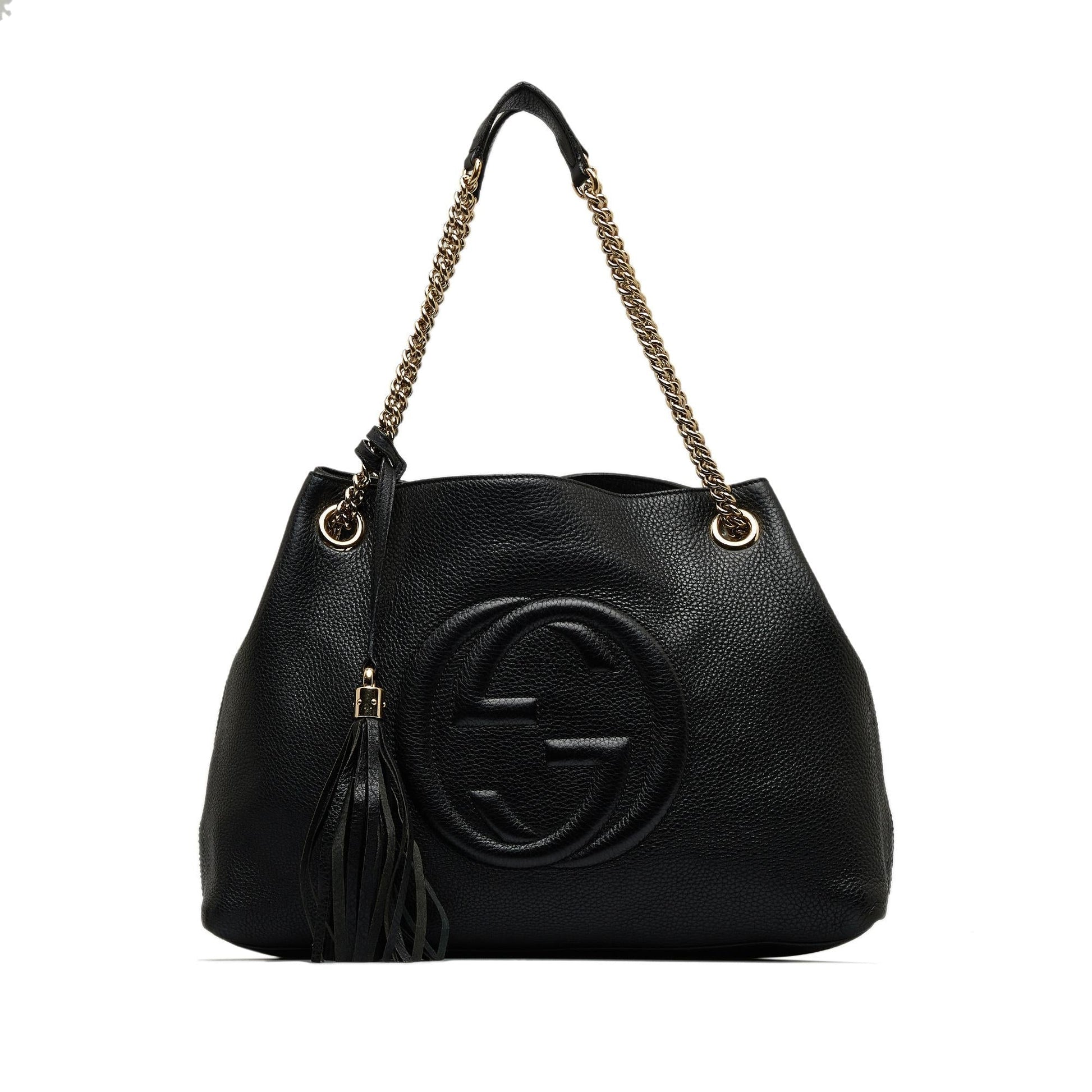 Gucci Soho SHG-vaekVp Calf Black Medium Chain Tote Bag