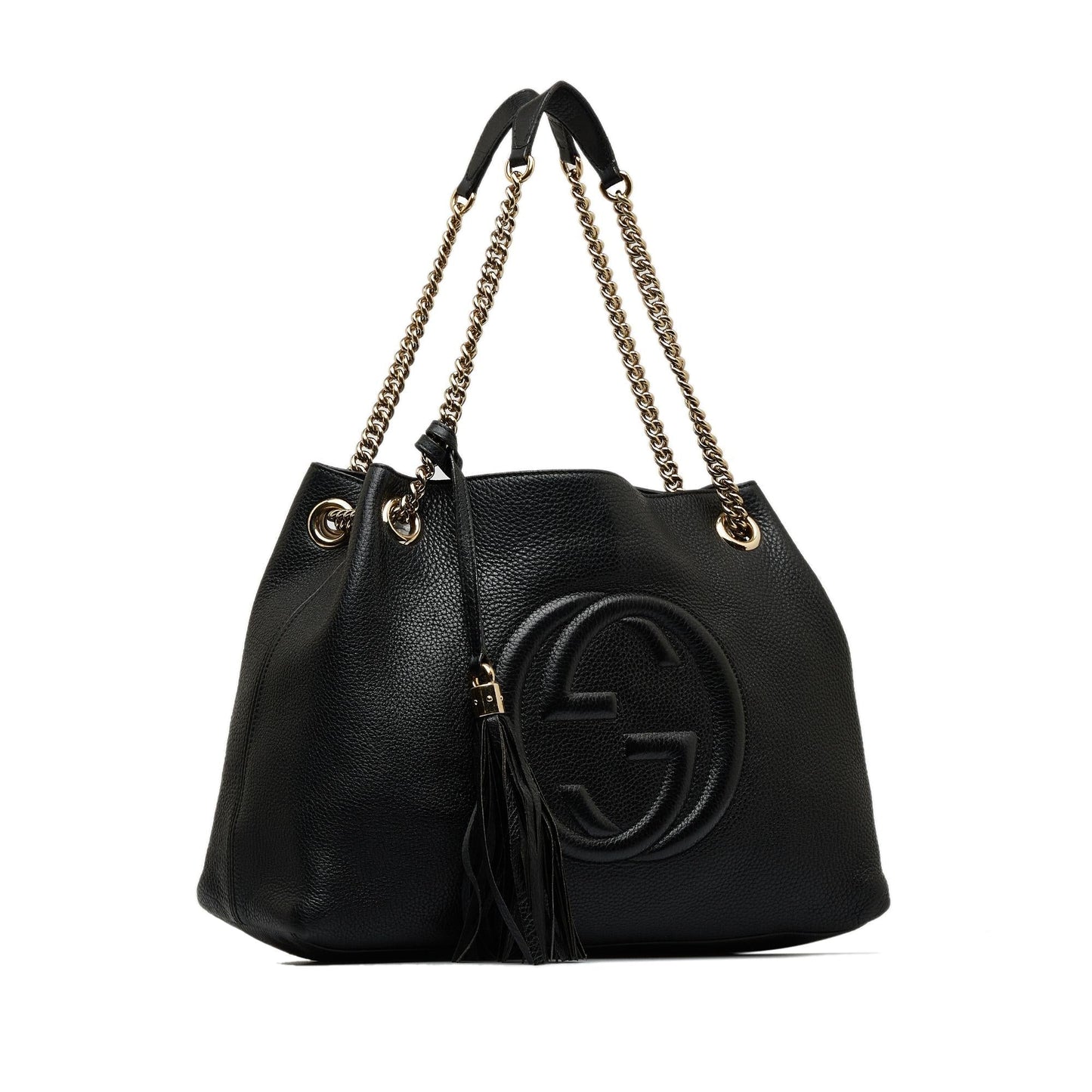 Gucci Soho SHG-vaekVp Calf Black Medium Chain Tote Bag