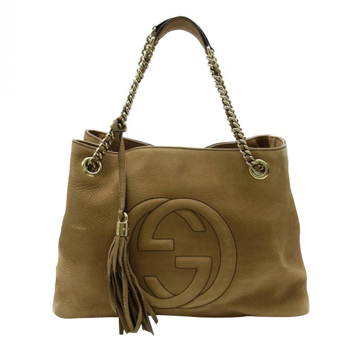 Gucci Soho SHG-srGlv5 Calf Brown Medium Chain Tote Bag