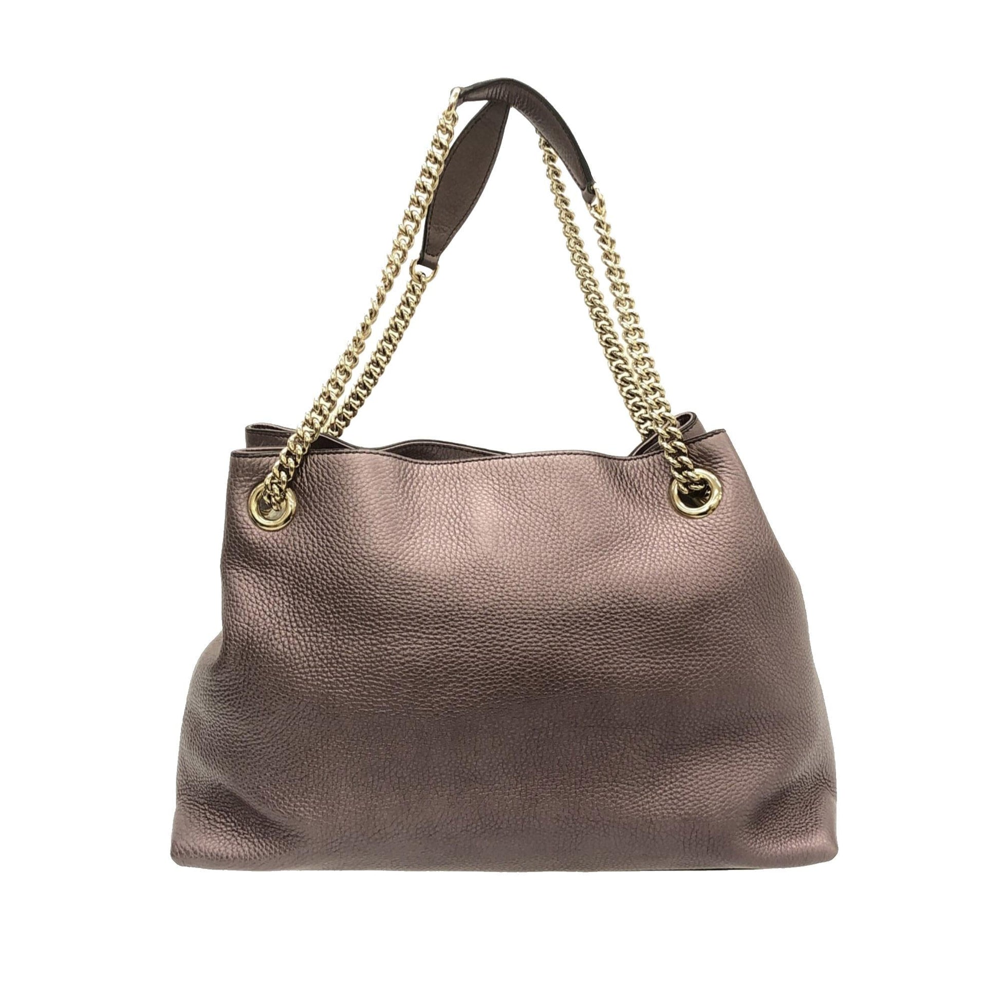 Gucci Soho SHG-i4tDaq Calf Medium Chain Tote Bag