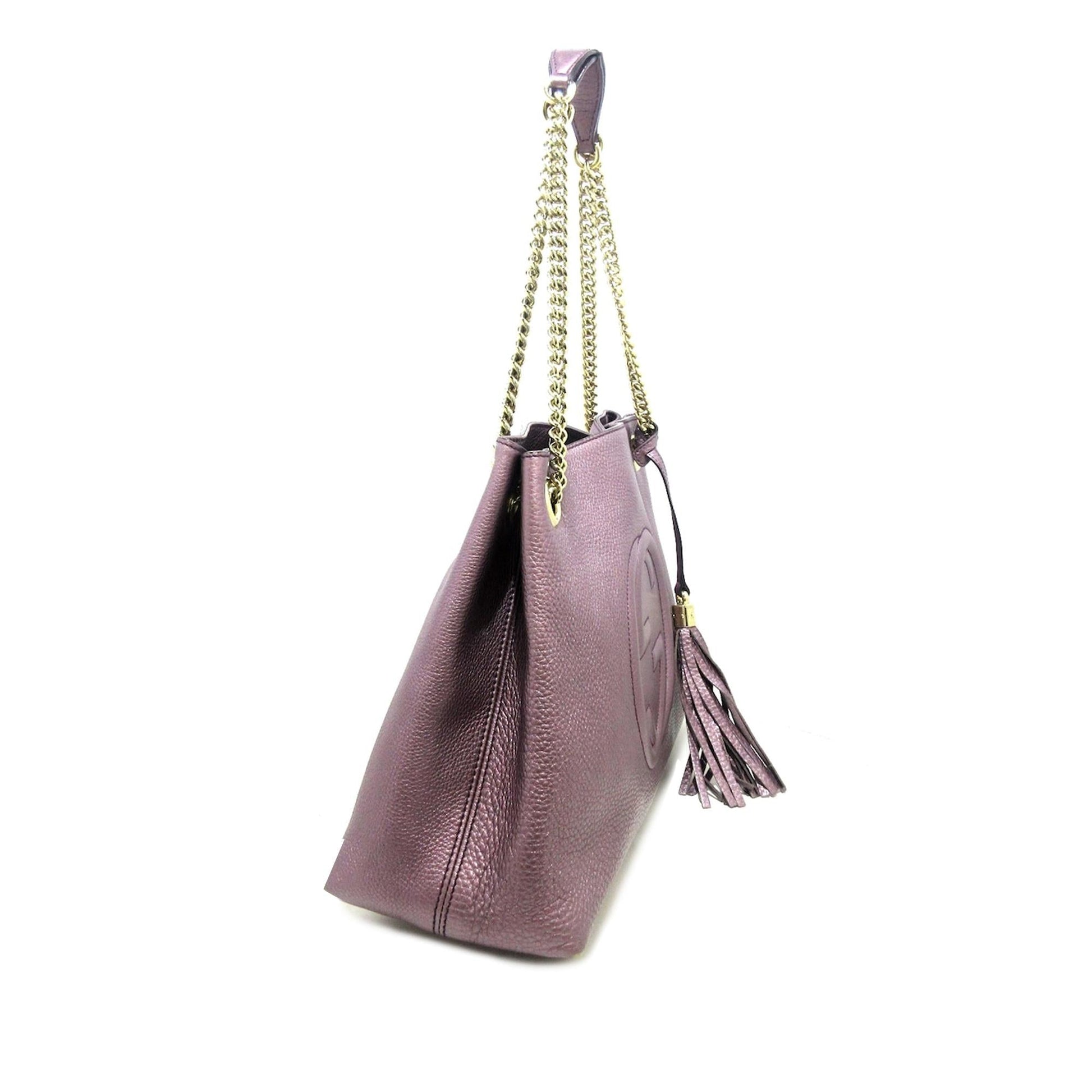 Gucci Soho SHG-Vjavet Calf Medium Chain Tote Bag