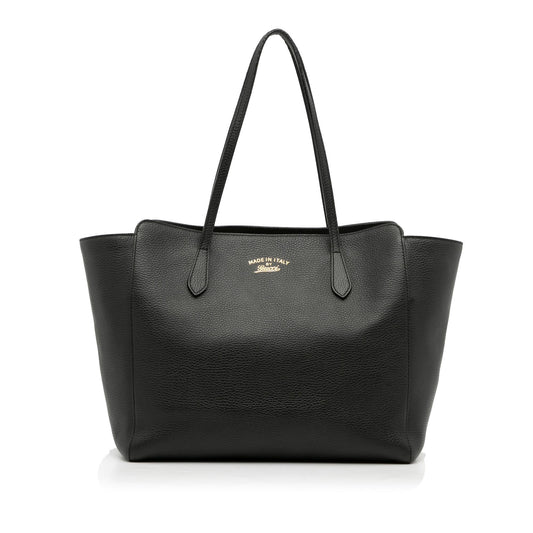 Gucci Swing SHG-S0KPsU Calf Black Medium Tote Bag