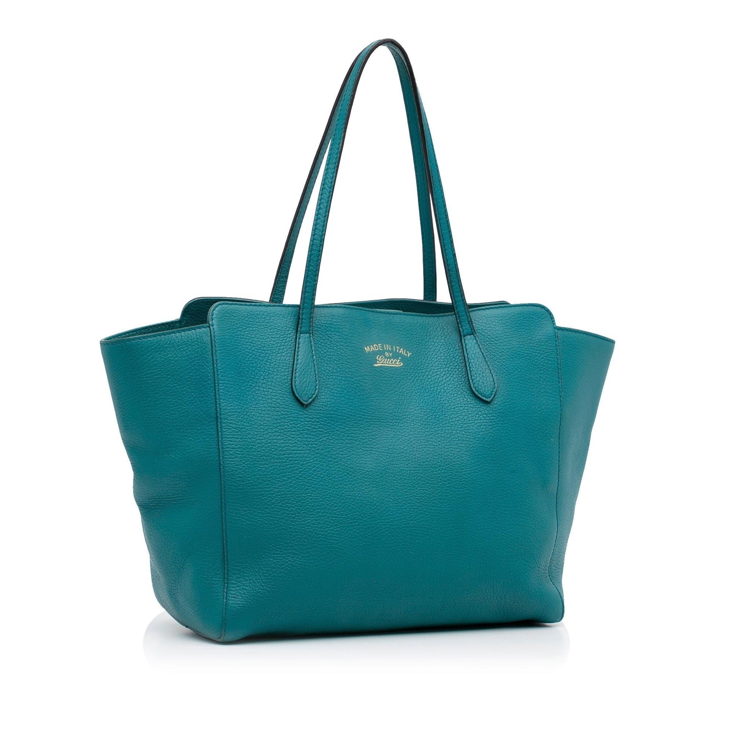 Gucci Swing SHG-VtEp3u Calf Blue Medium Tote Bag