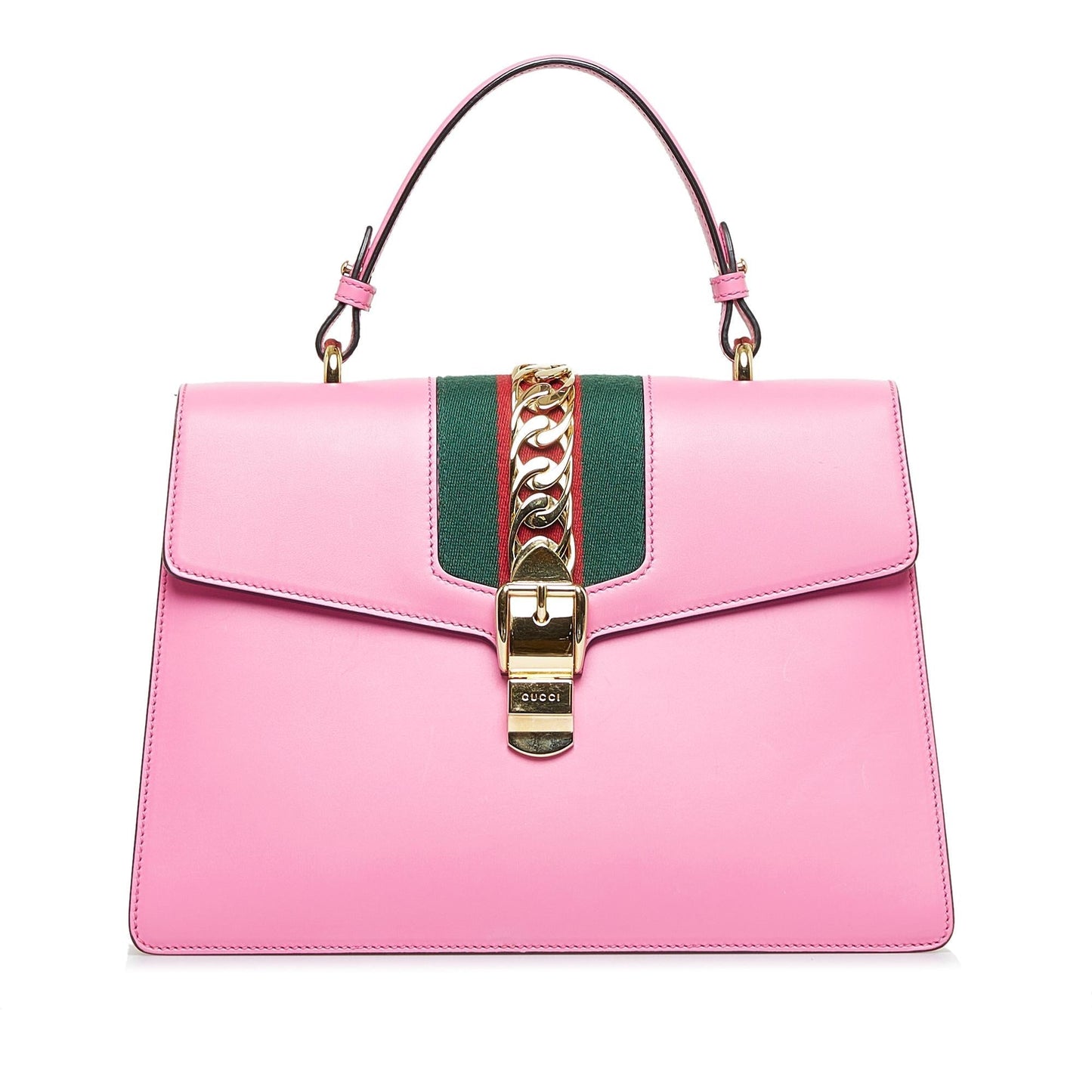 Gucci Sylvie SHG-ZwSUYi Calf Pink Medium Satchel Bag