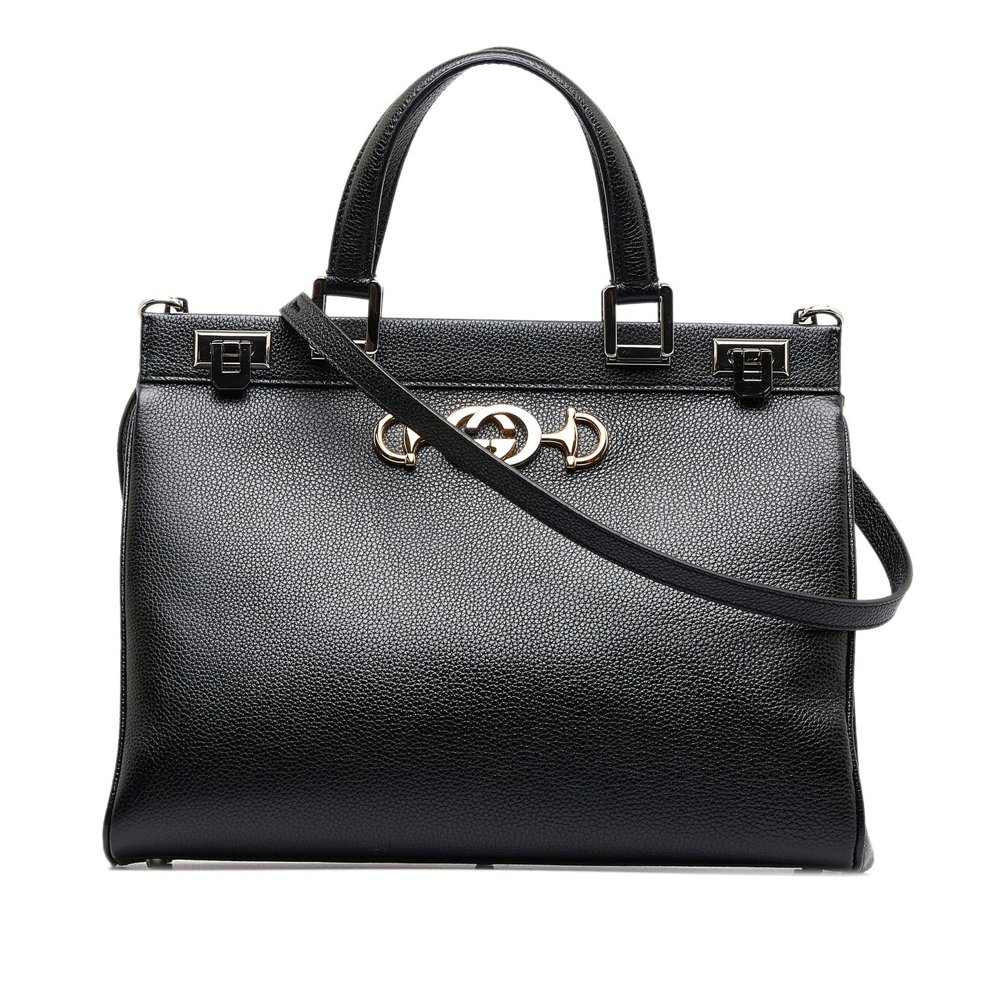 Gucci Zumi SHG-TJ2LXN Calf Black Medium Satchel Bag