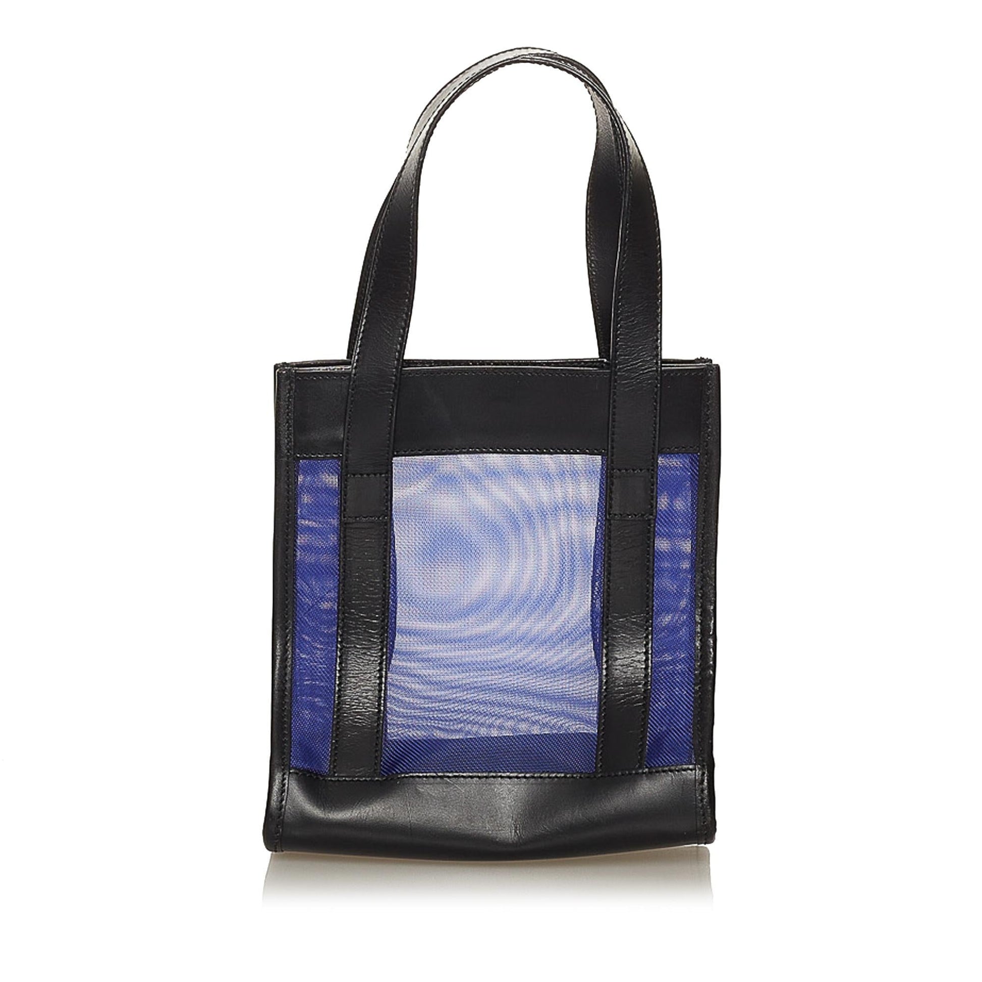 Gucci Mesh SHG Black Blue Satchel Bag