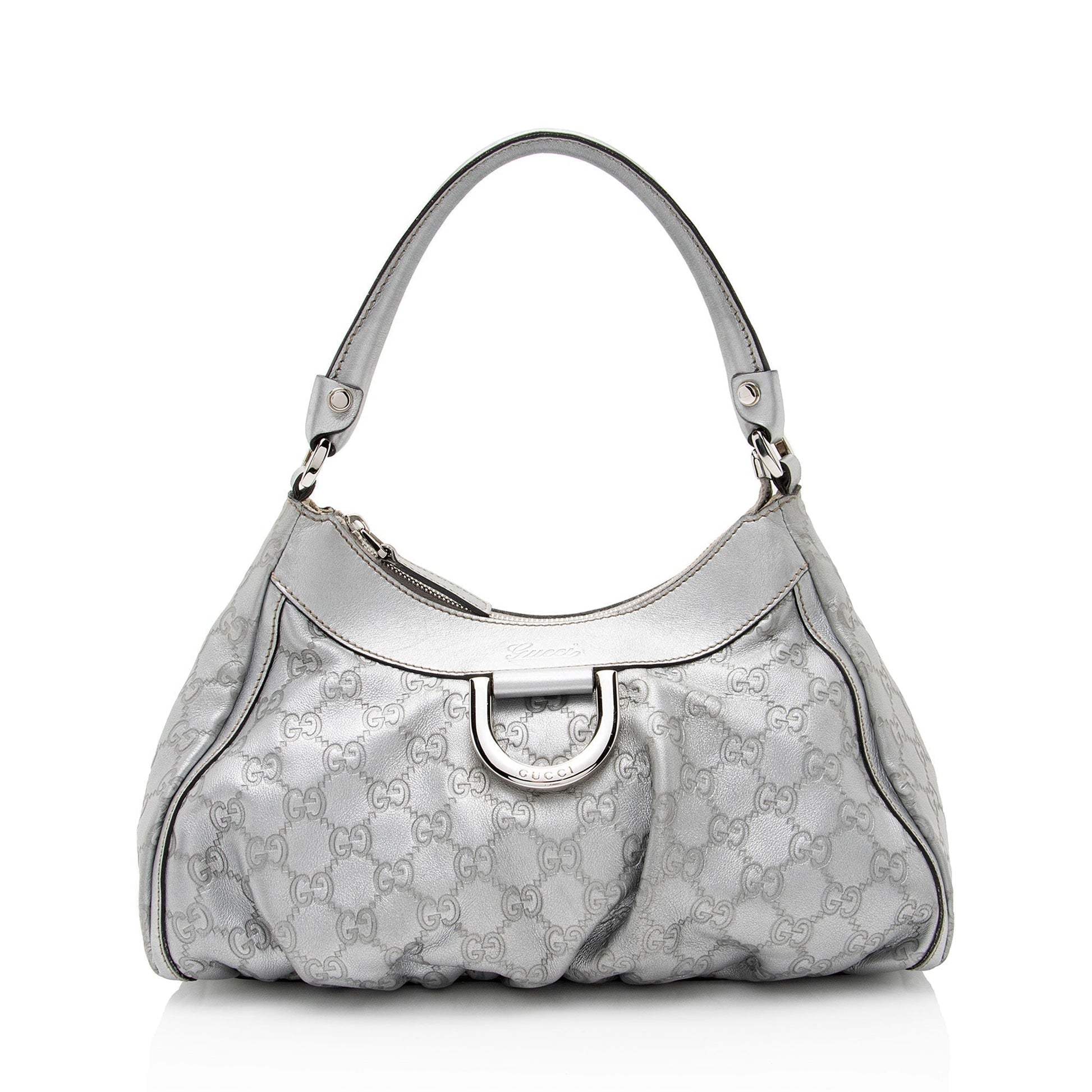 Gucci Metallic ssima Ring Hobo Shf Kwhgdg Leather Small Jewelry