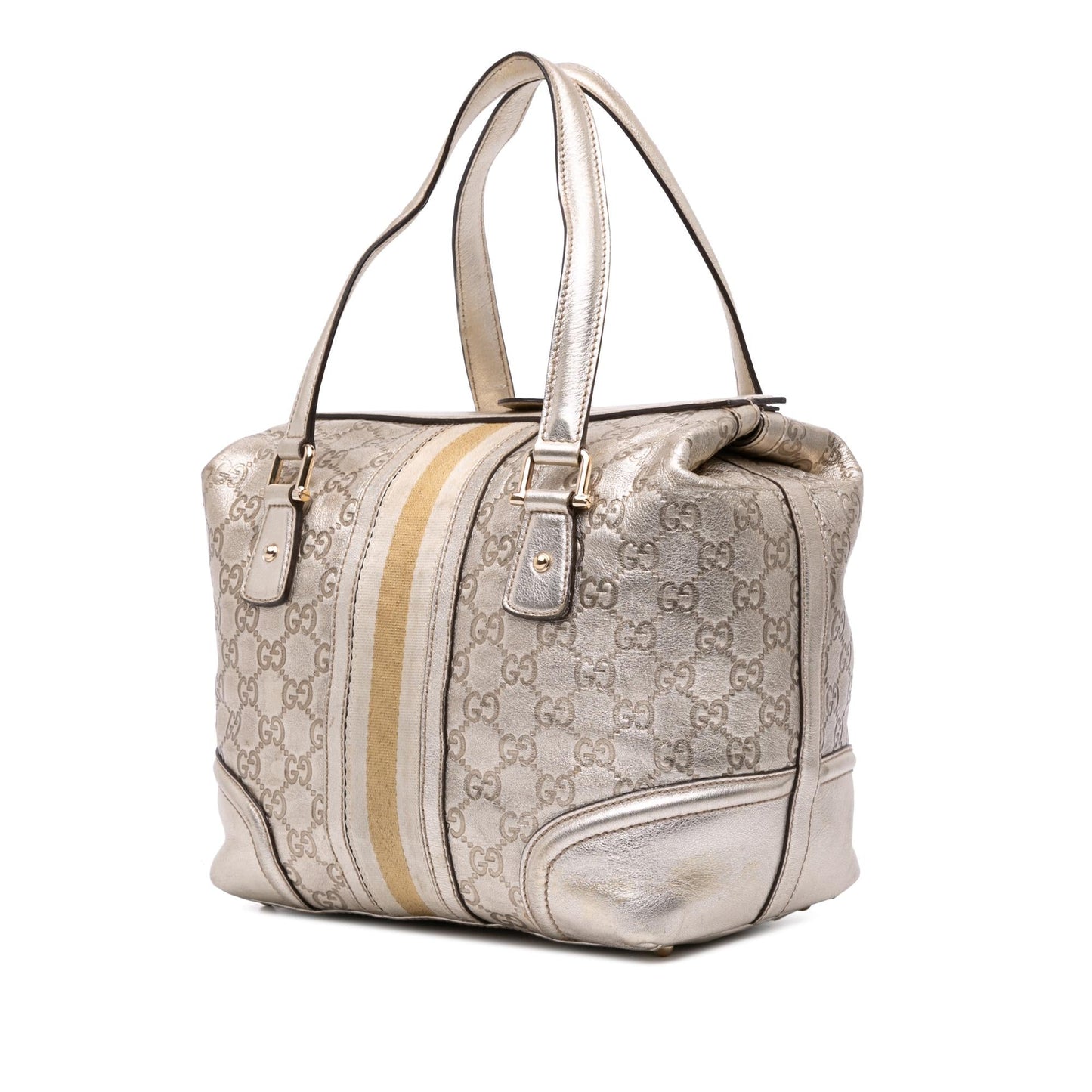 Gucci Metallic Guccissima Web Treasure Travel Bag