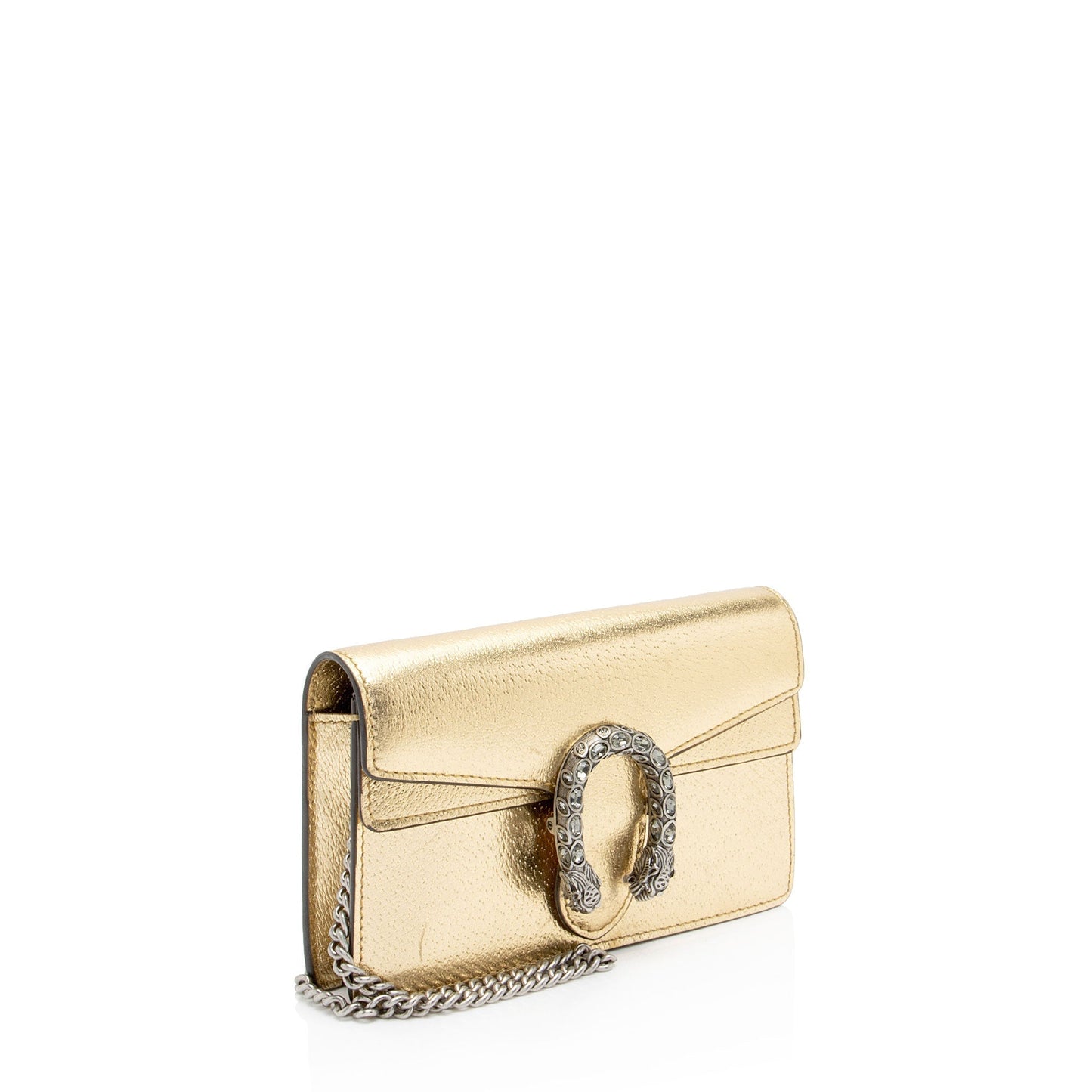Gucci Metallic Dionysus Super Leather Gold Mini Crossbody Bag