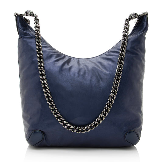 Gucci Metallic Galaxy SHF Leather Blue Medium Chain Shoulder Bag