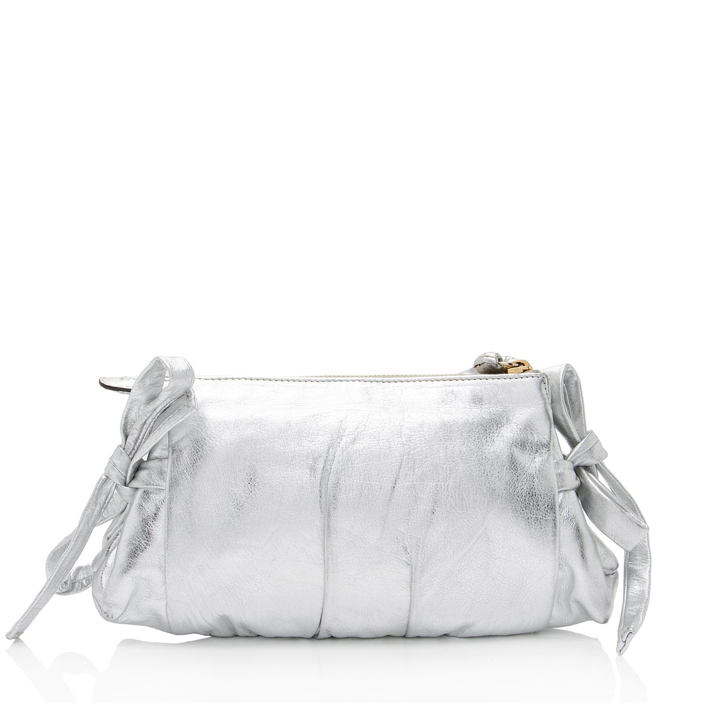 Gucci Metallic Hysteria SHF-hs8Ncf Leather Silver Small Clutch Bag